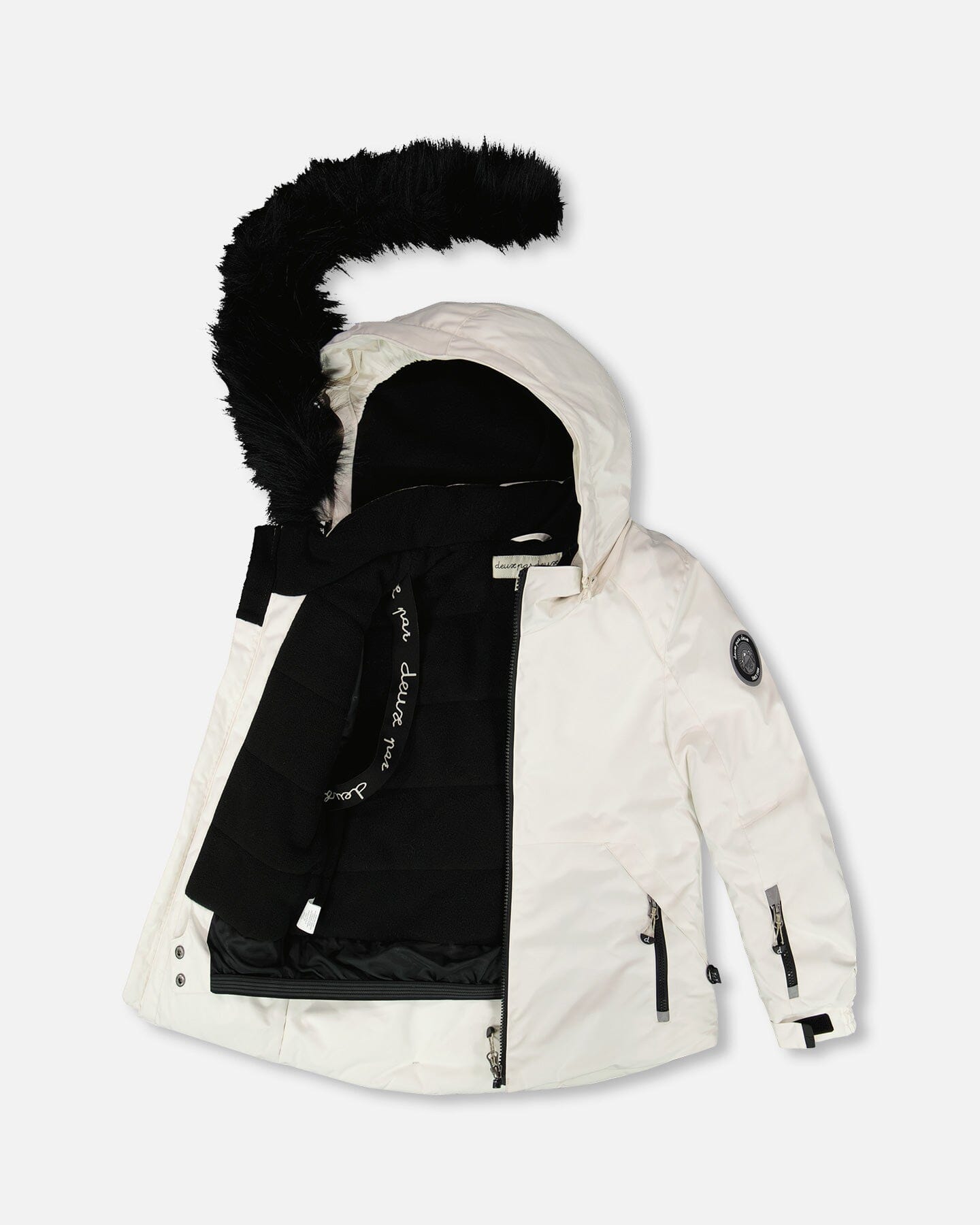 Two-Piece Play Snowsuit Off-White With Printed Pants