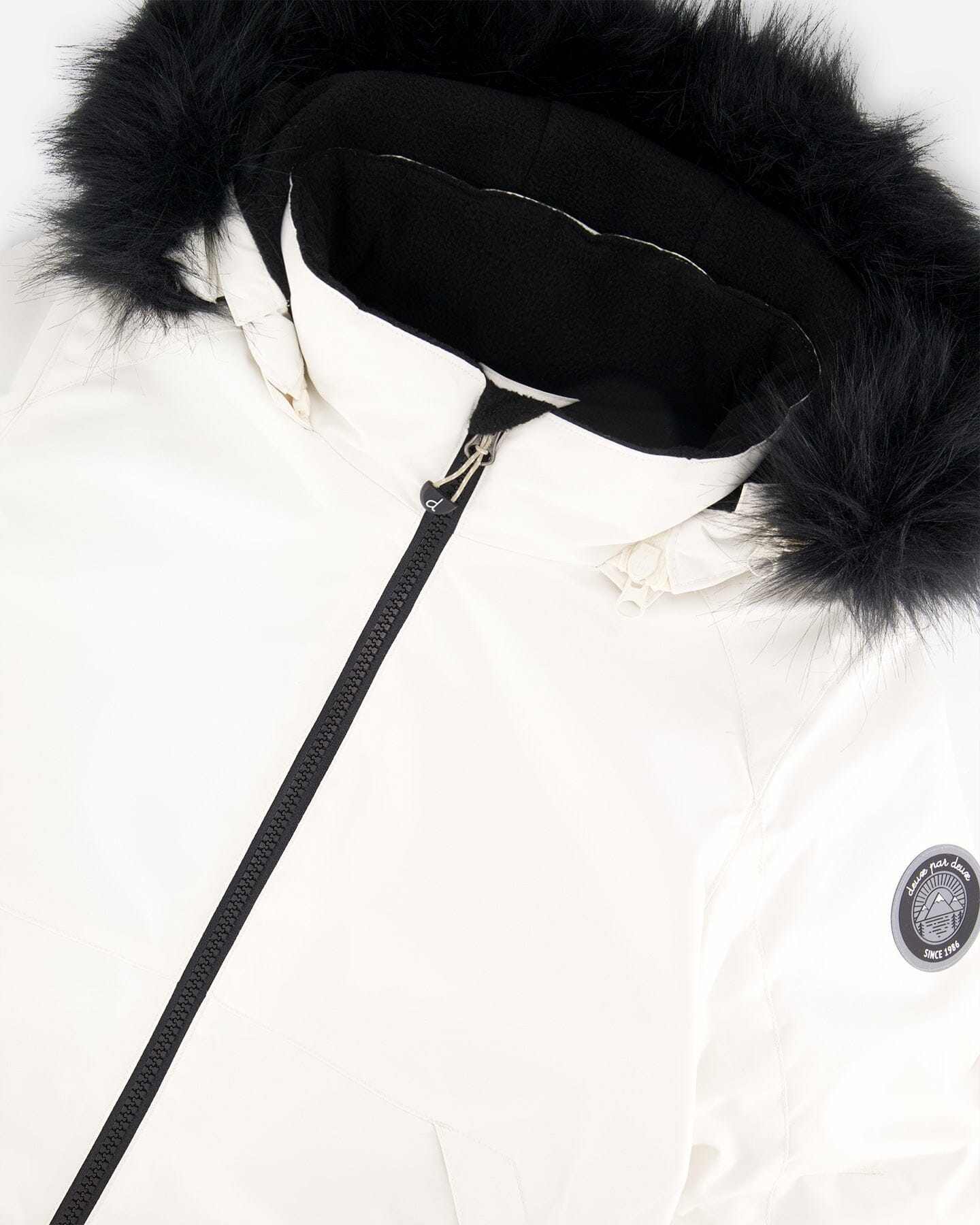 Two-Piece Play Snowsuit Off-White With Printed Pants