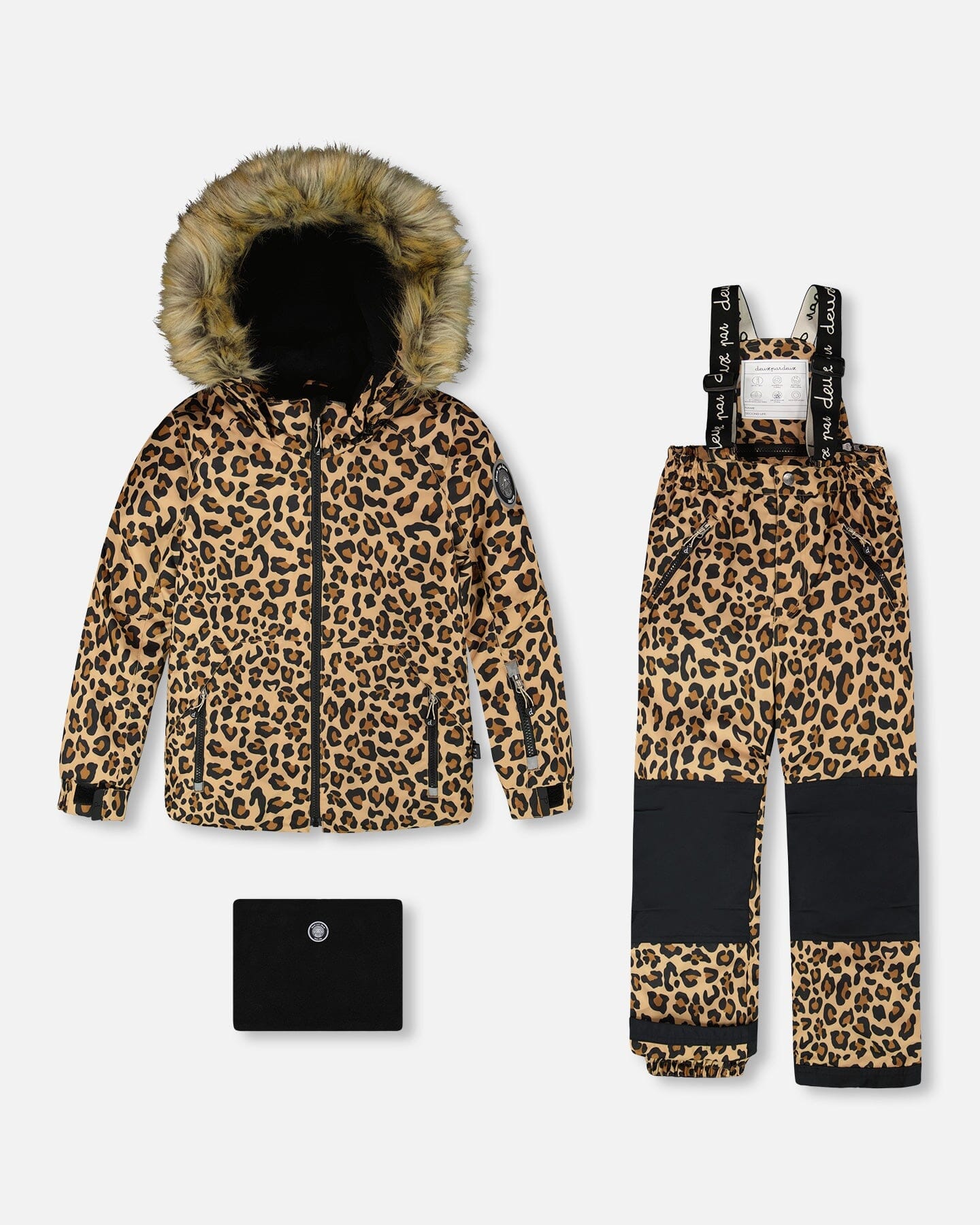 Two-Piece Play Snowsuit Beige Leopard