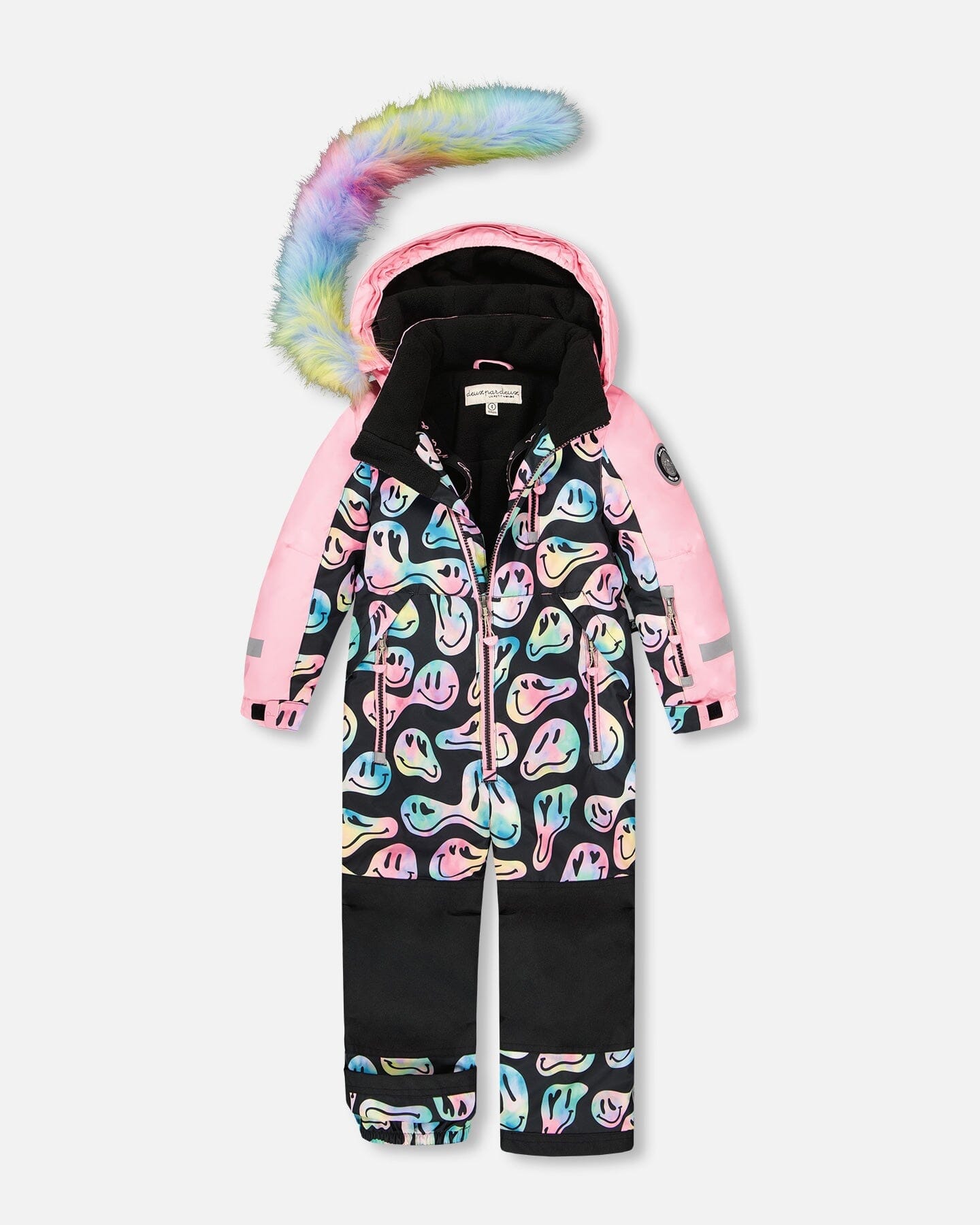 One-Piece Play Snowsuit Smiley Face Girl
