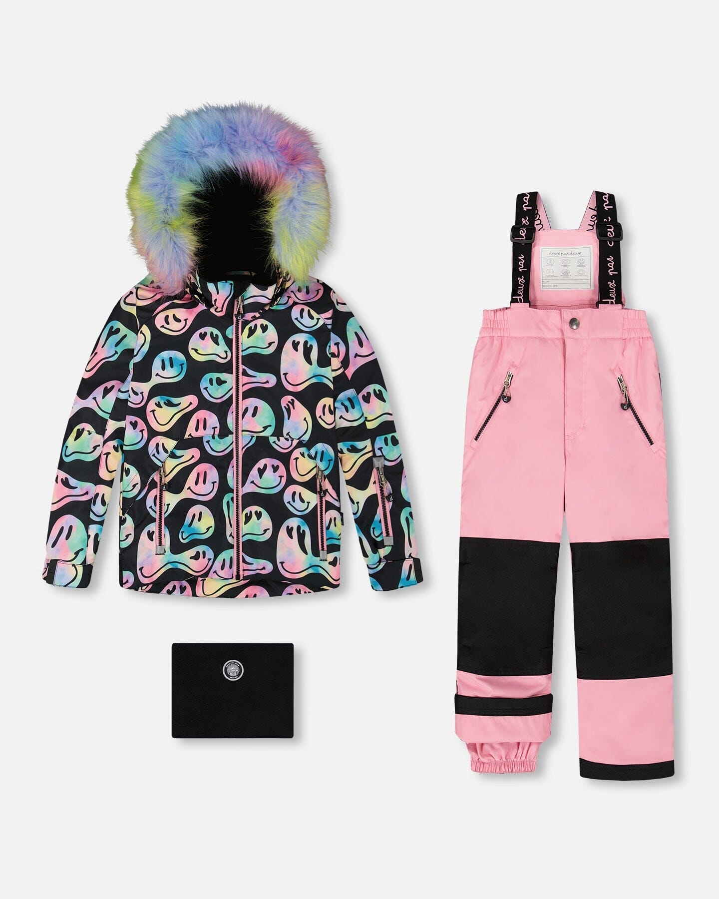 Two-Piece Play Snowsuit With Printed Jacket Pink