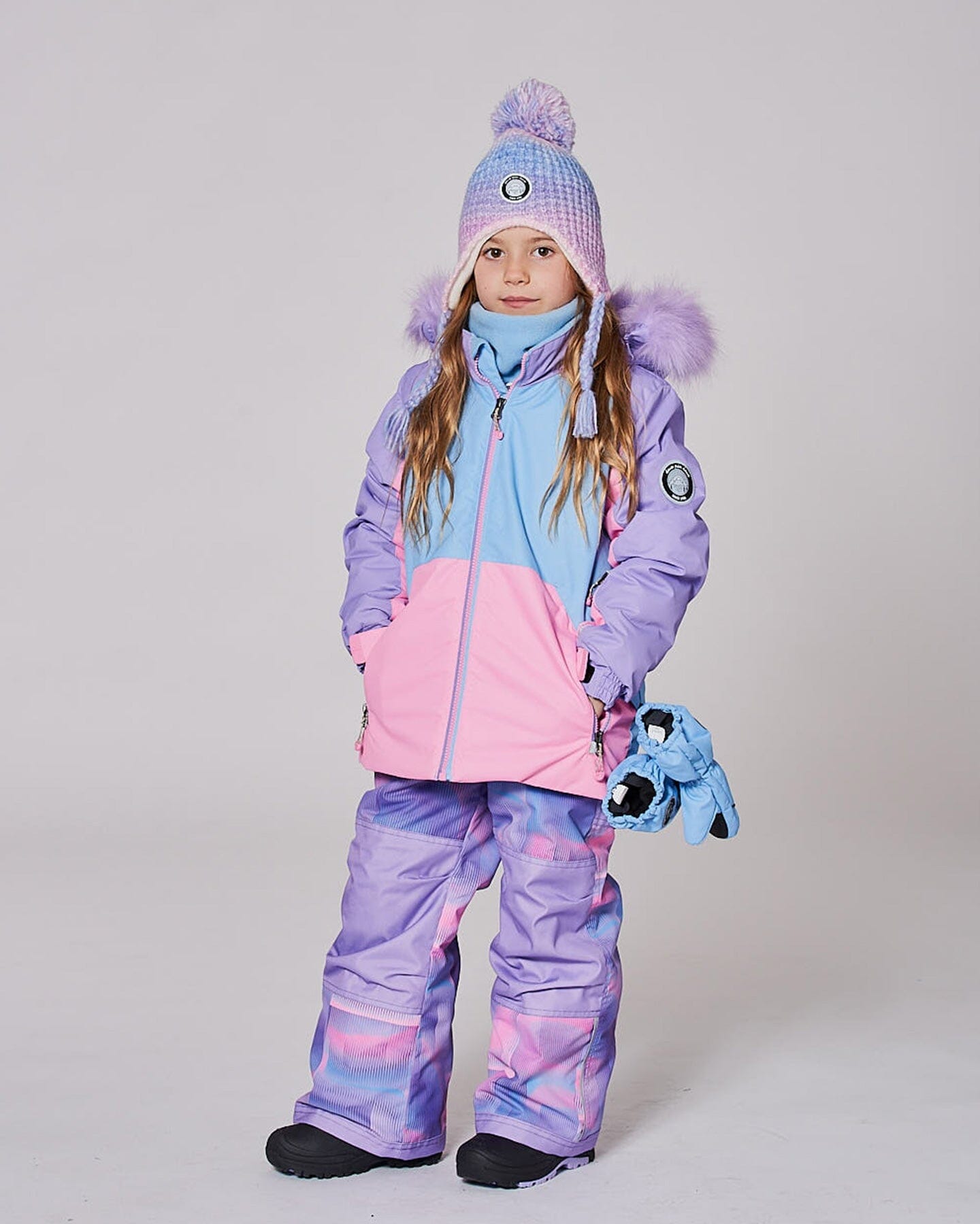 Two-Piece Play Snowsuit Purple Geo