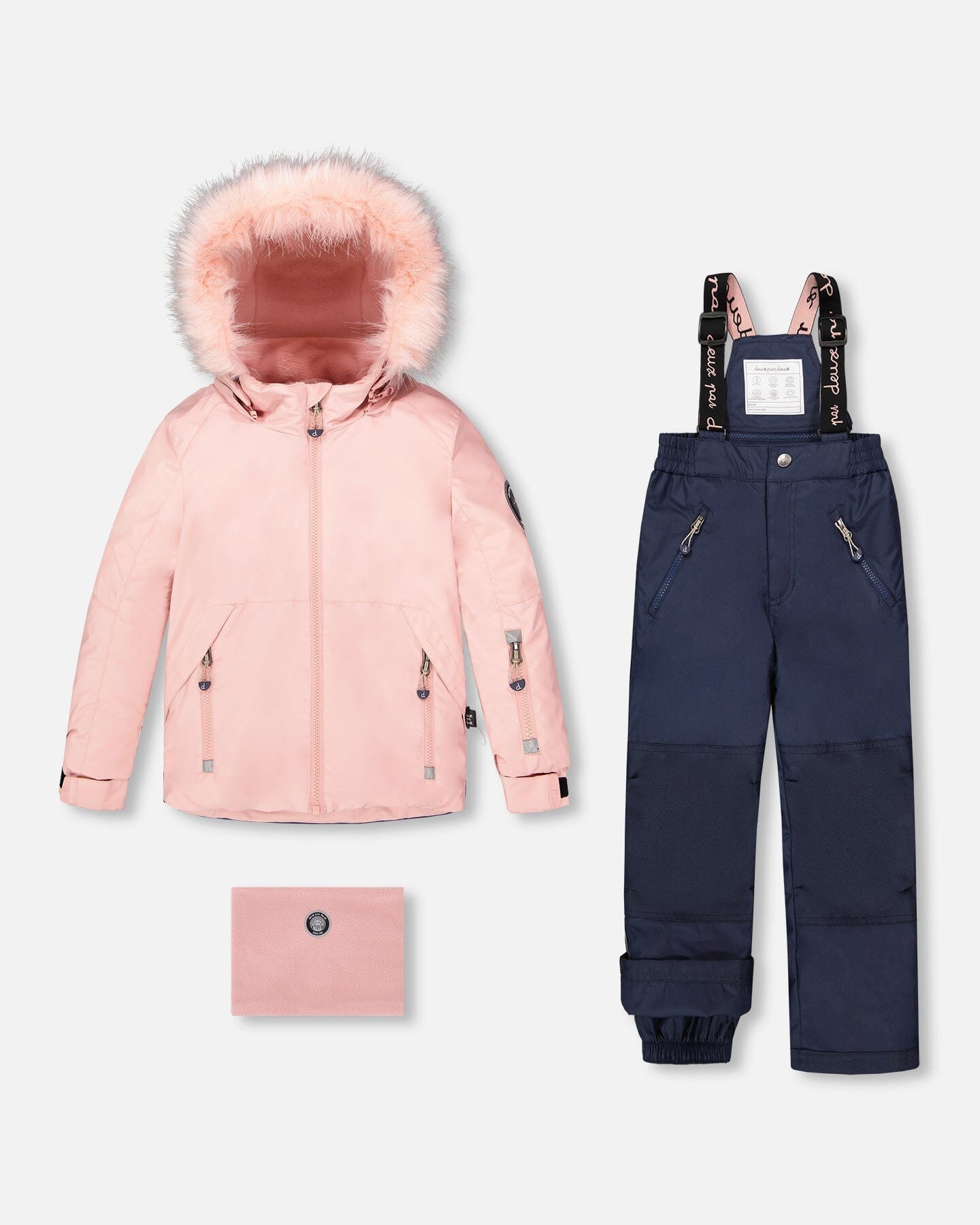 Two-Piece Play Snowsuit Navy Blue And Pink