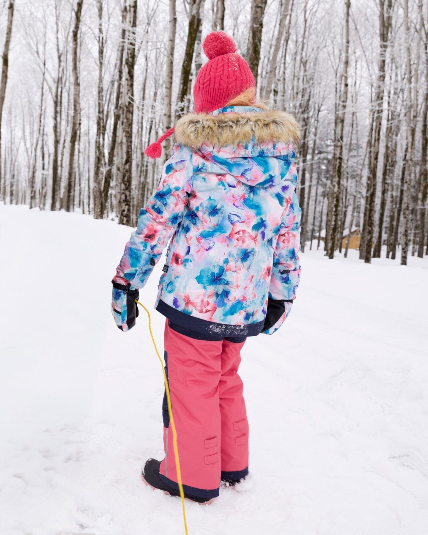 Two-Piece Play Snowsuit With Printed Jacket Flash Coral