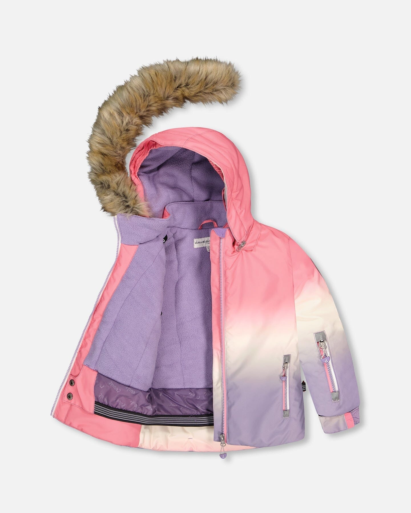 Two-Piece Play Snowsuit Black Retro Flower Print