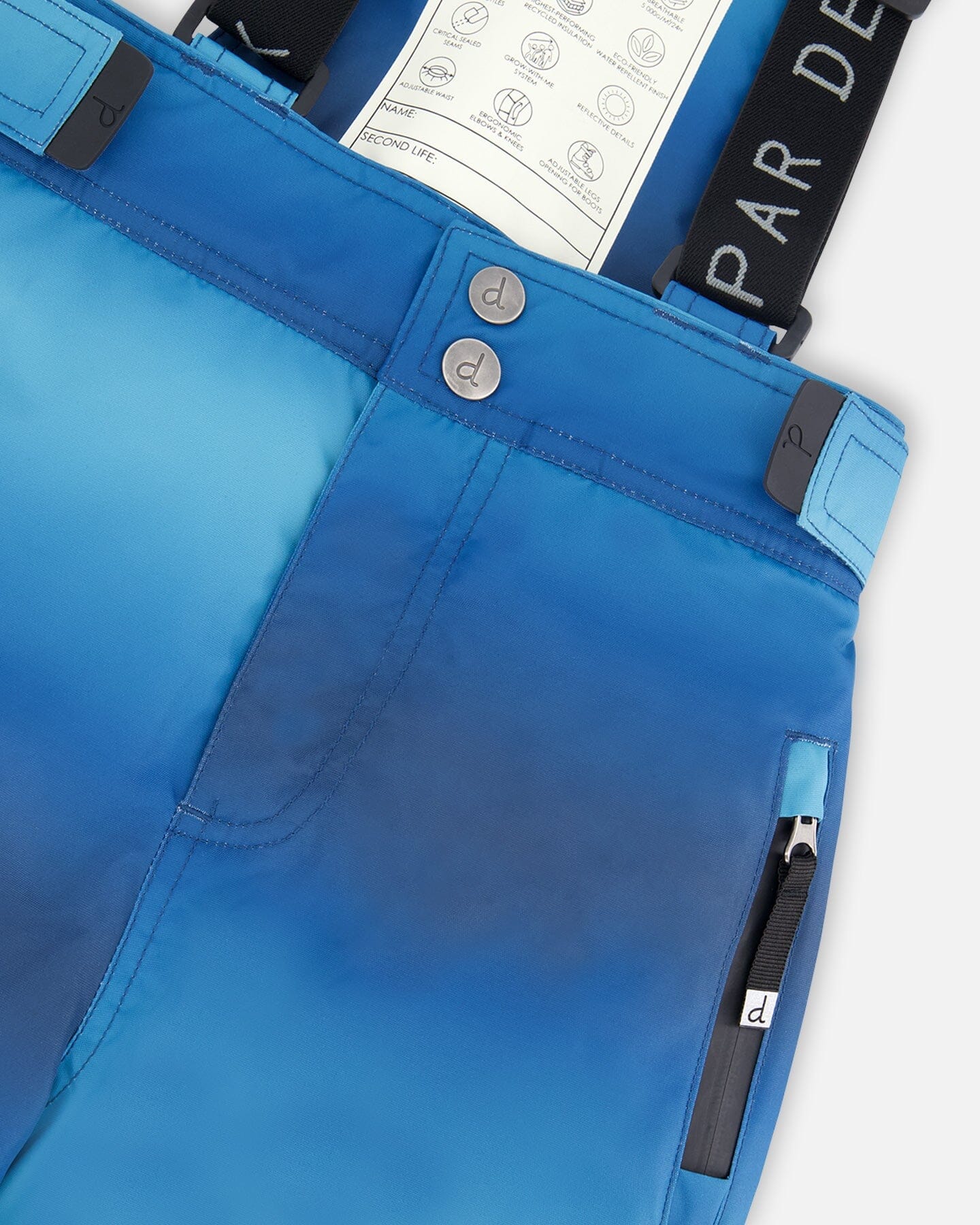 Two-Piece Teknik Snowsuit Teal Gradient