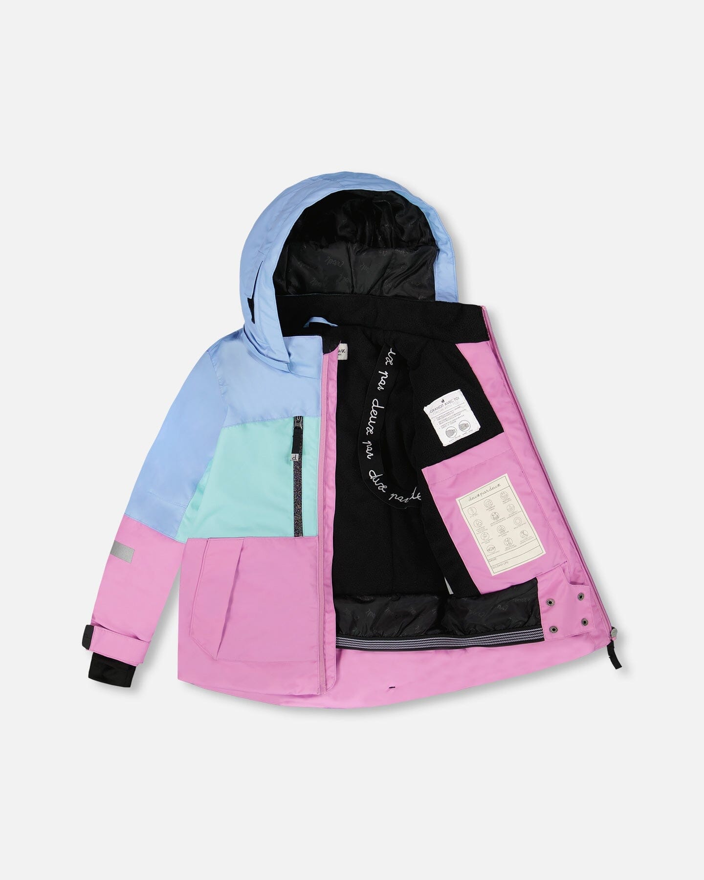 Two-Piece Teknik Snowsuit With Colorblocked Jacket And Solid Pant Black