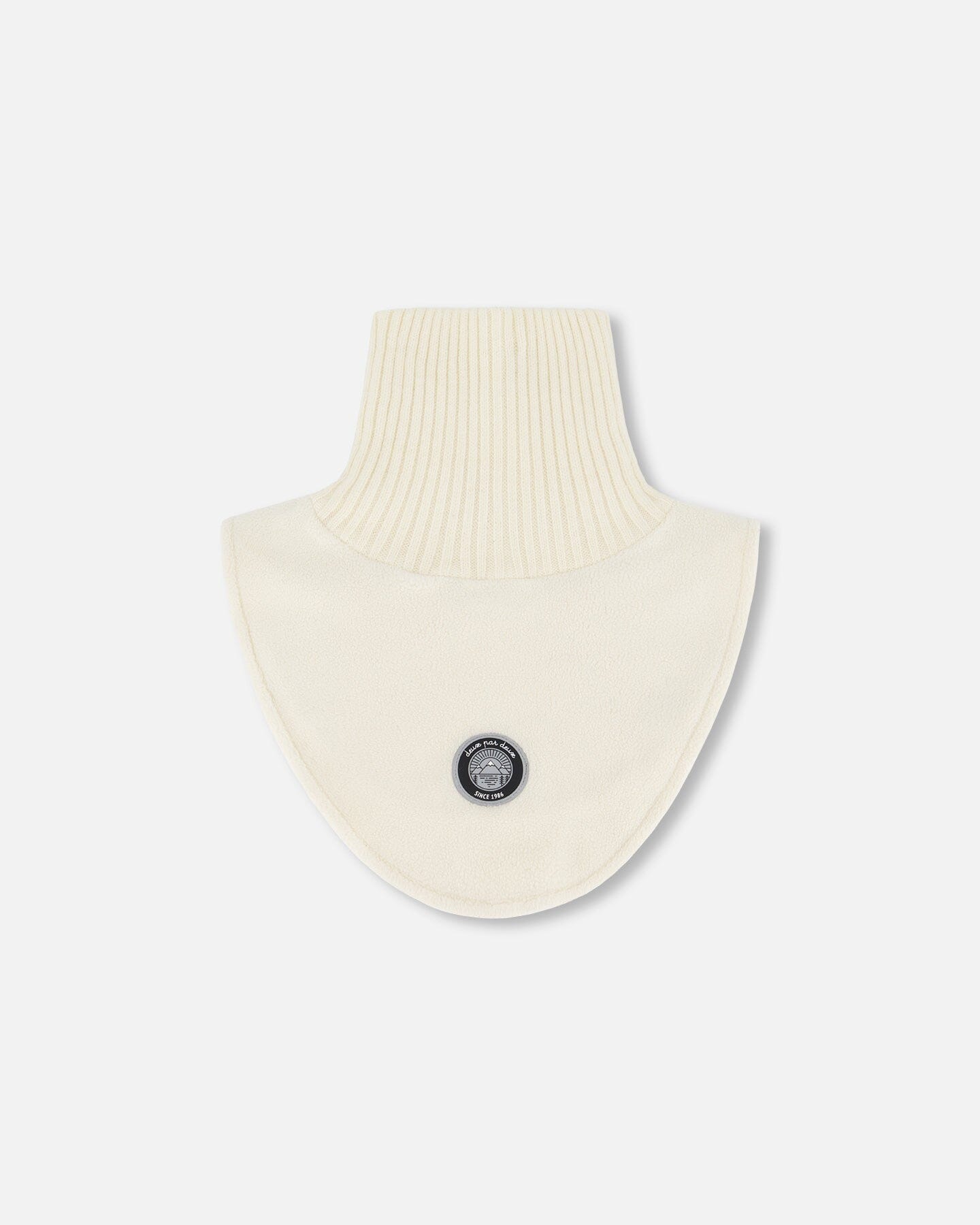 Polar Fleece And Knit Neckwarmer Off-White