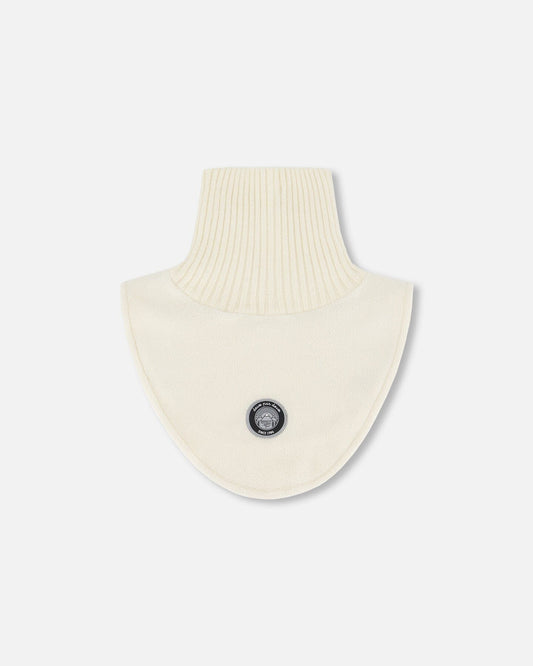 Polar Fleece And Knit Neckwarmer Off-White