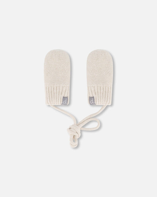 Infant Knit Mittens Off-White