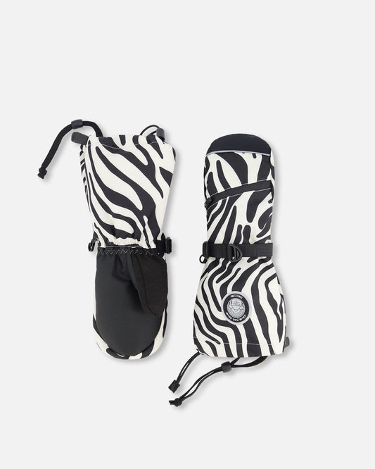 Winter Mittens Teknik Zebra Print