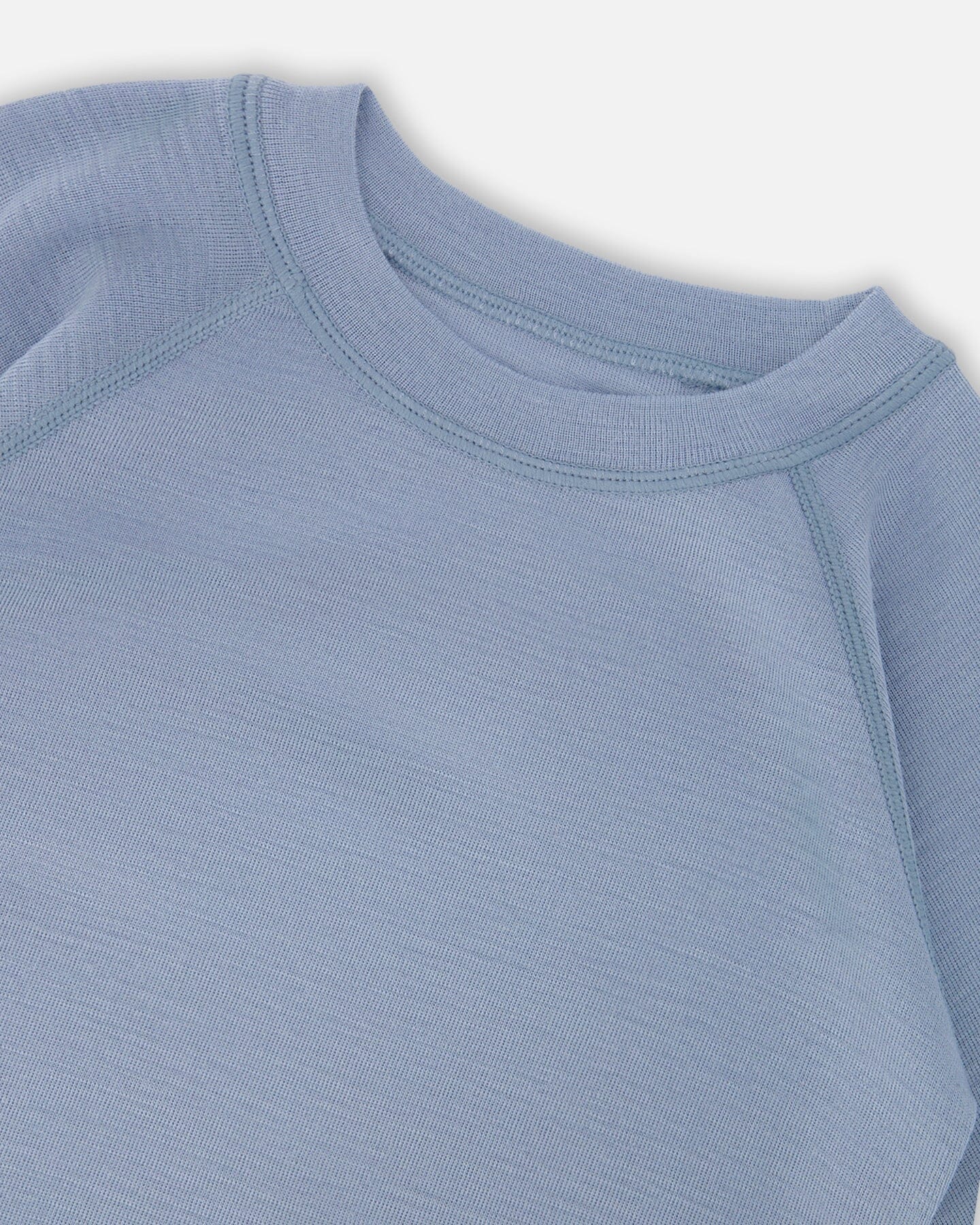 Merino Wool Base Layer Set Blue Gray