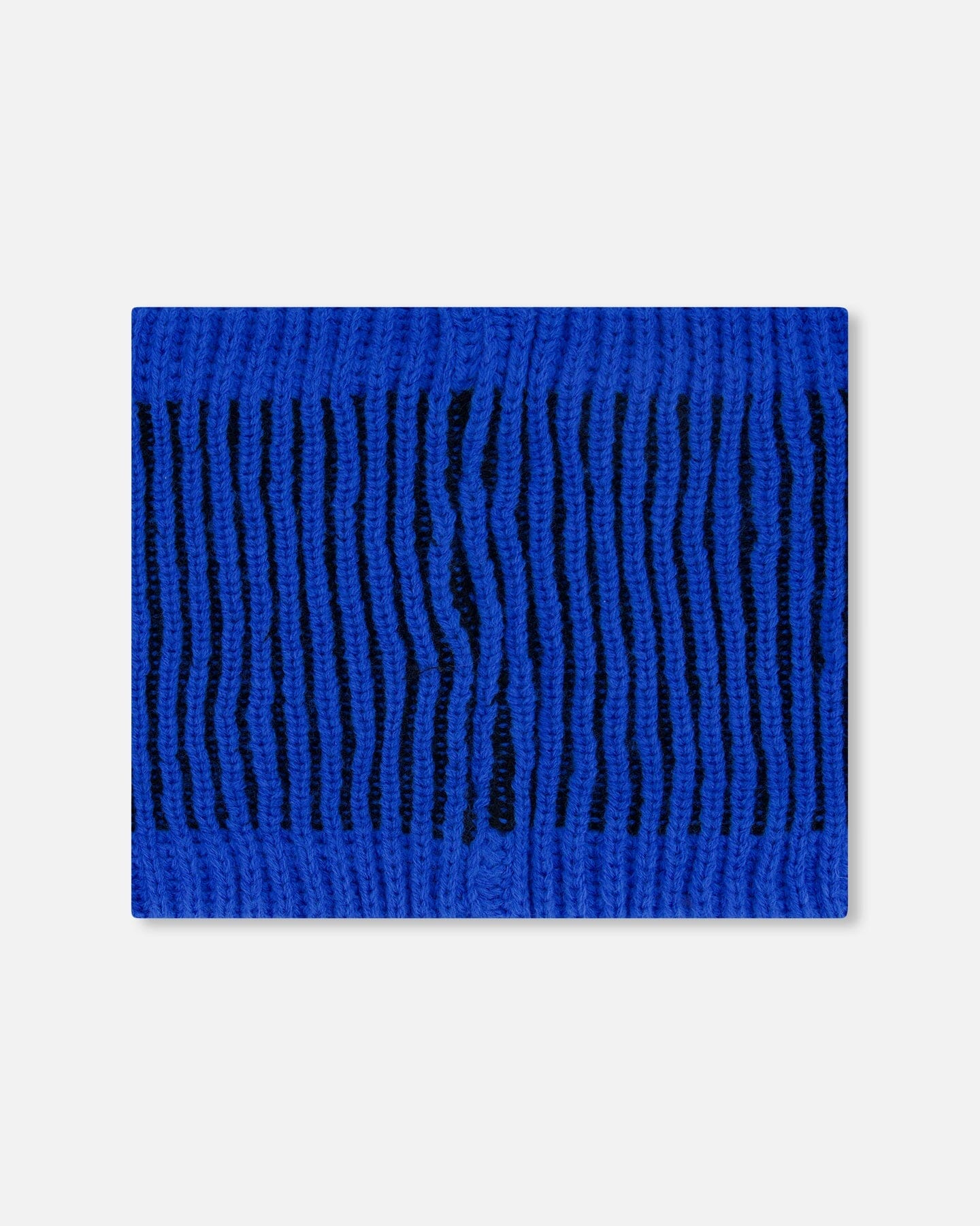 Lined Knit Neckwarmer Black And Blue