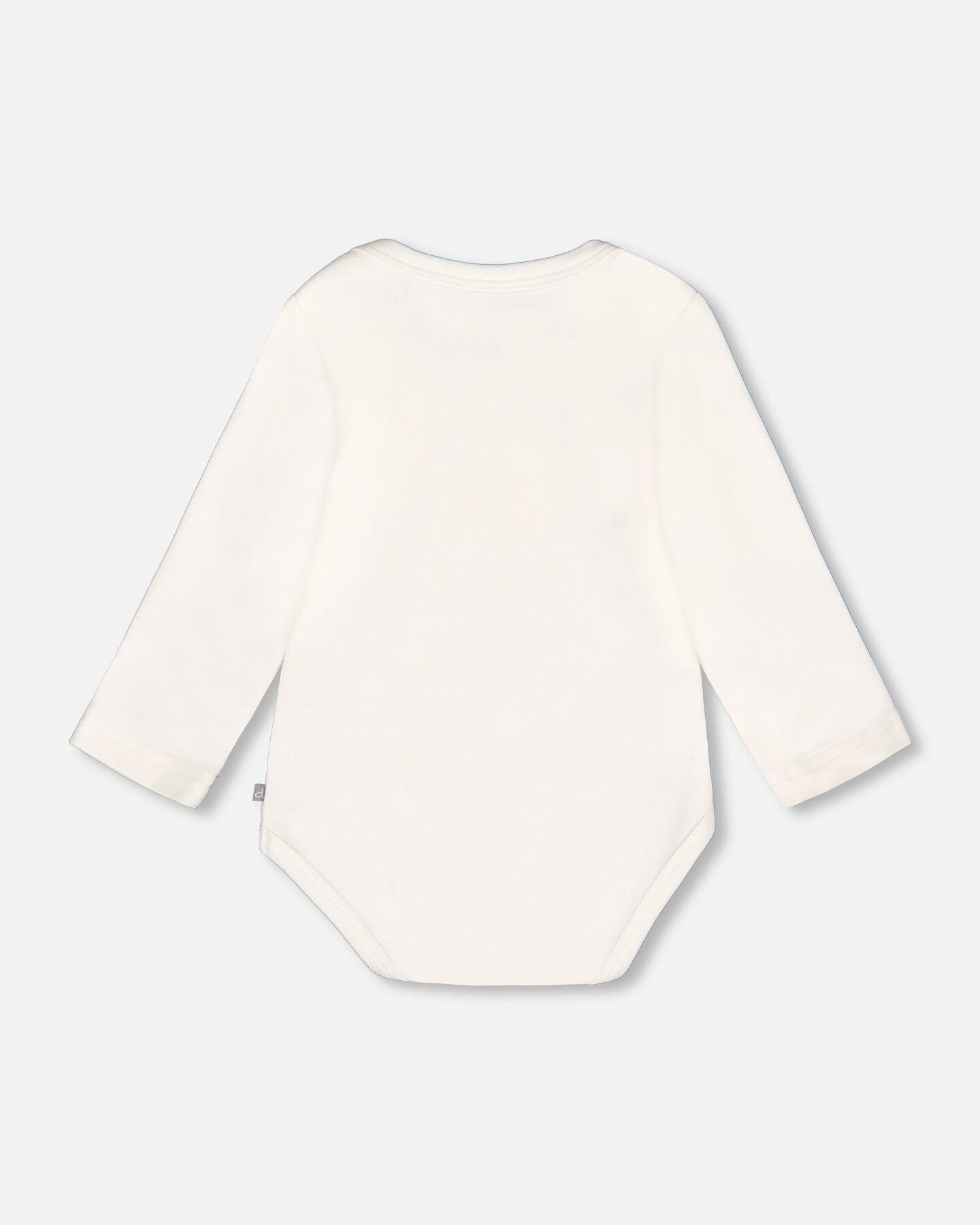 Organic Cotton Long Sleeve Romper Off-White Floral