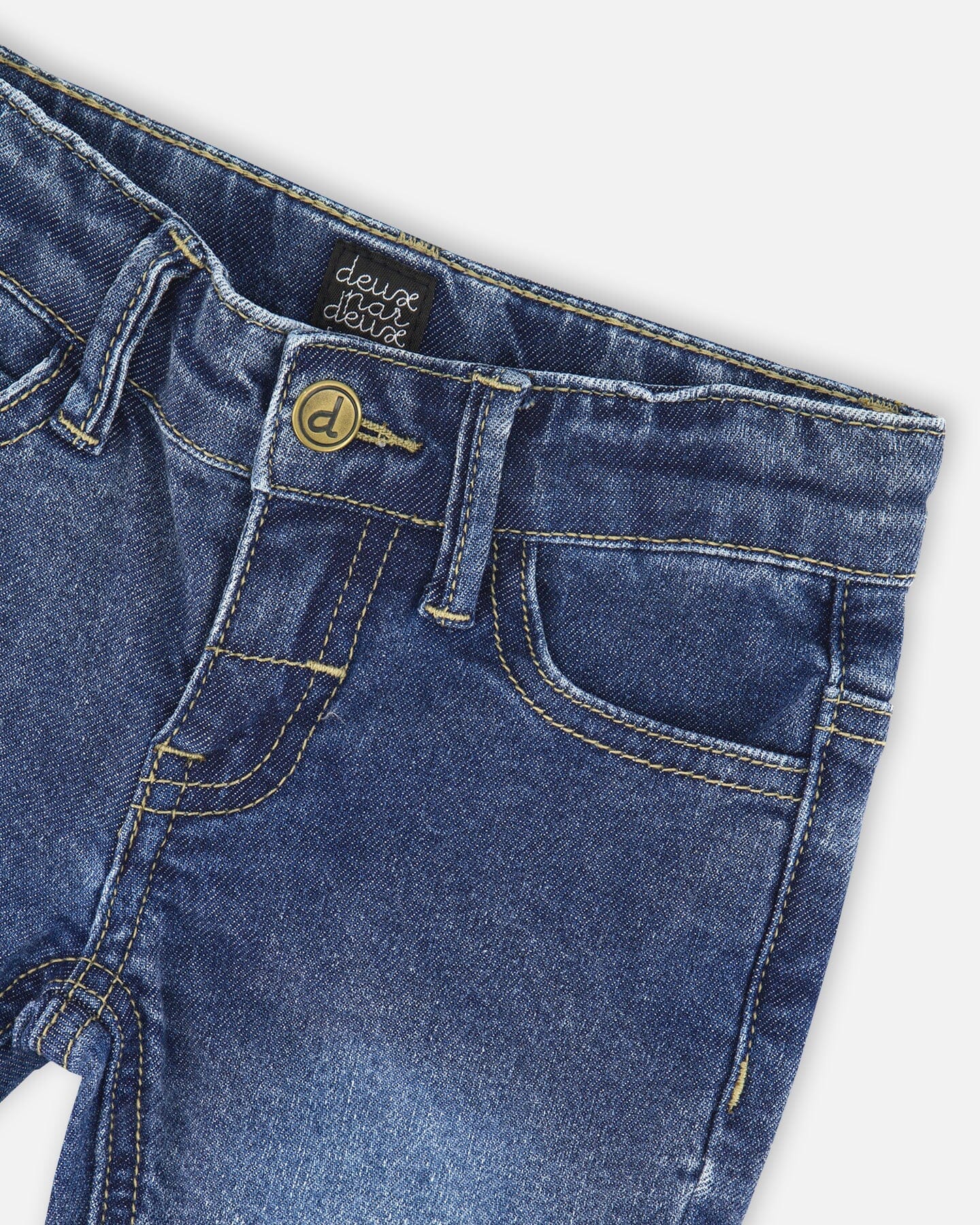 Jeans Blue Denim With Embroideries