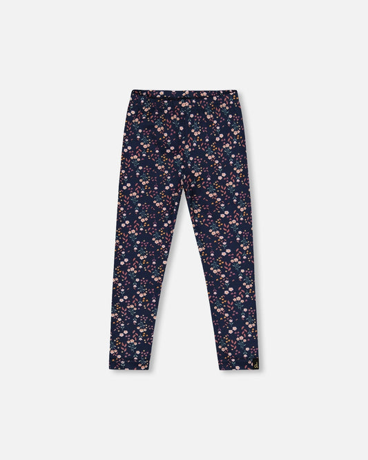 Jersey Leggings Navy Floral