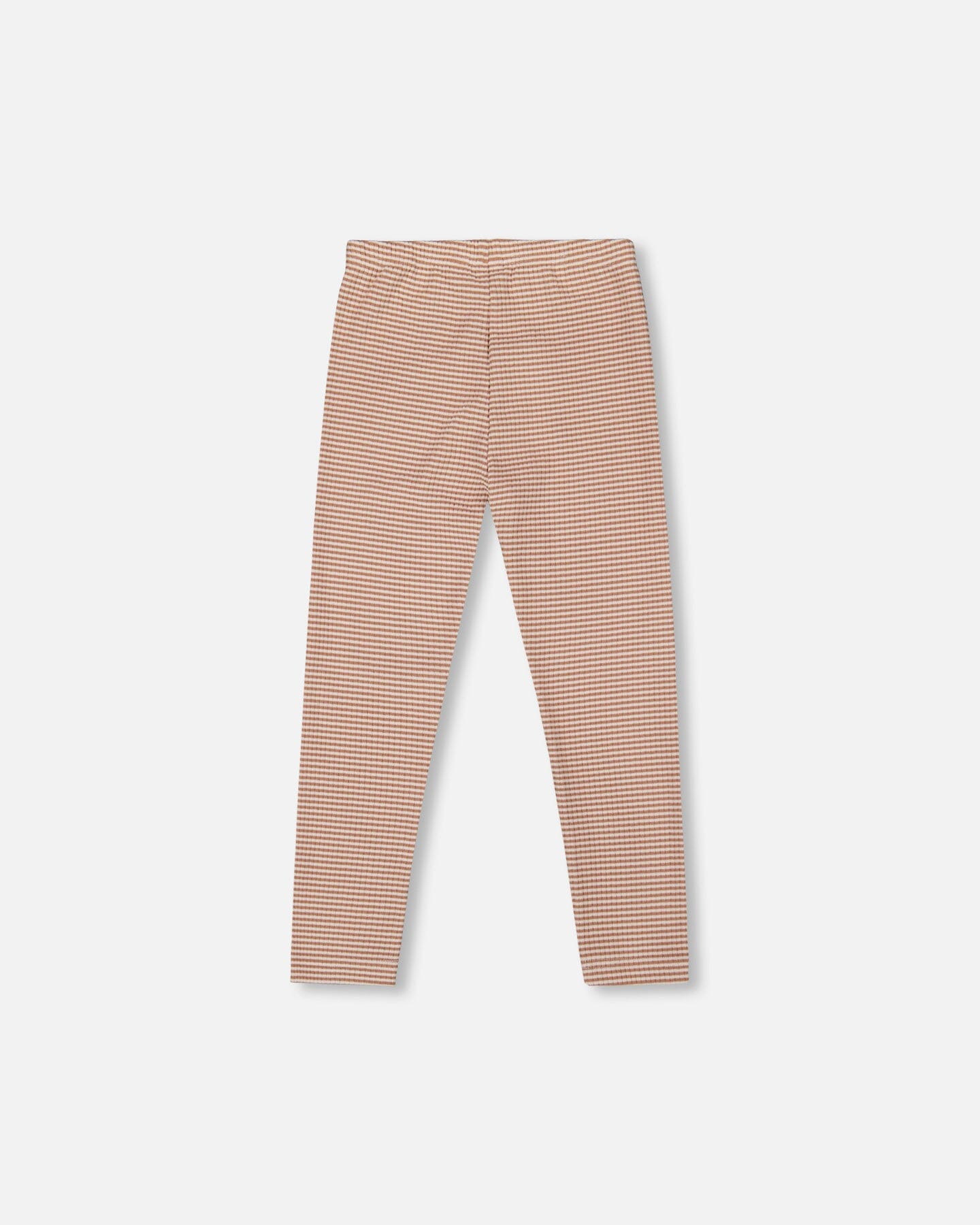 Rib Striped Leggings Beige And Off-White