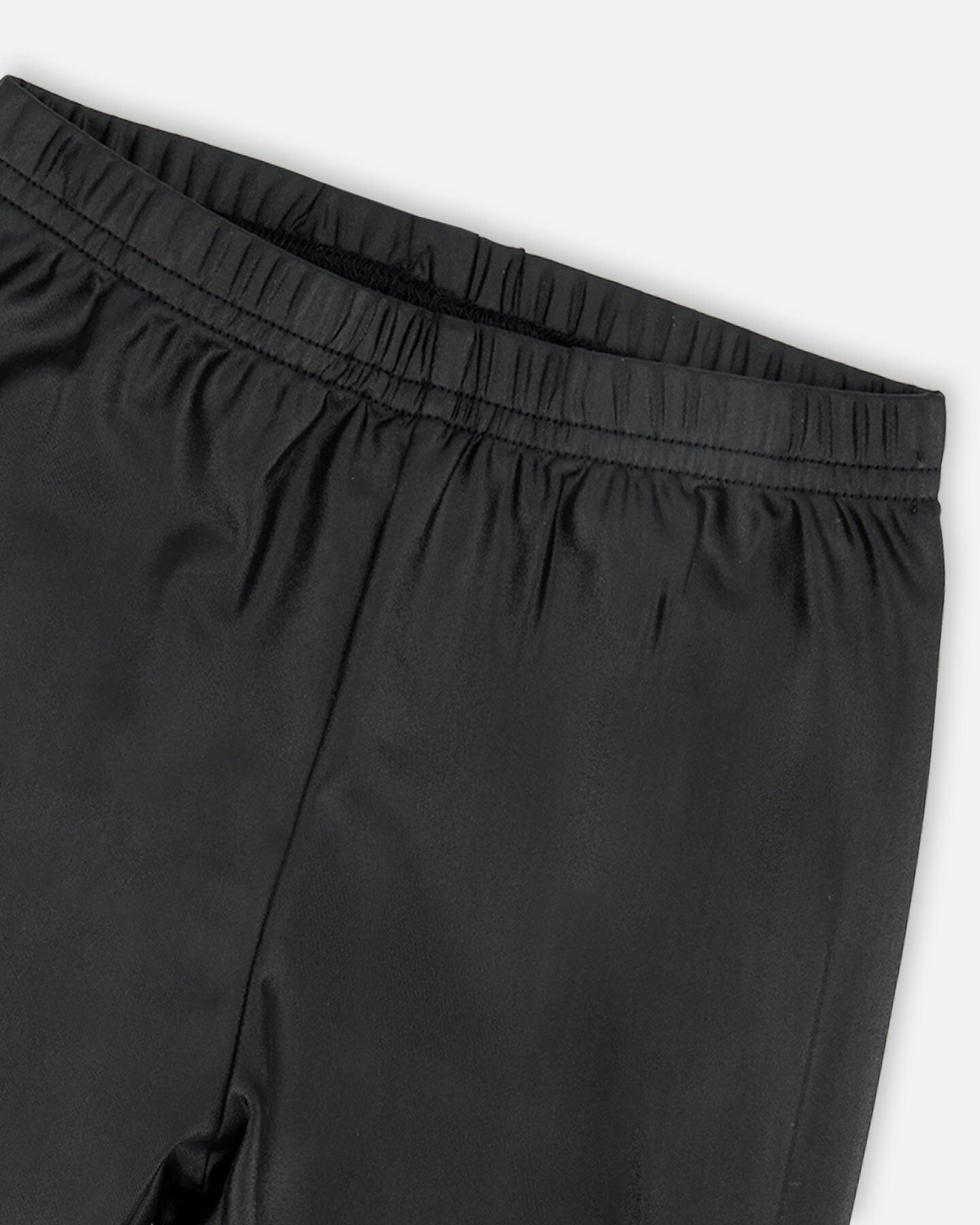 Shiny Stretch Jersey Leggings Black