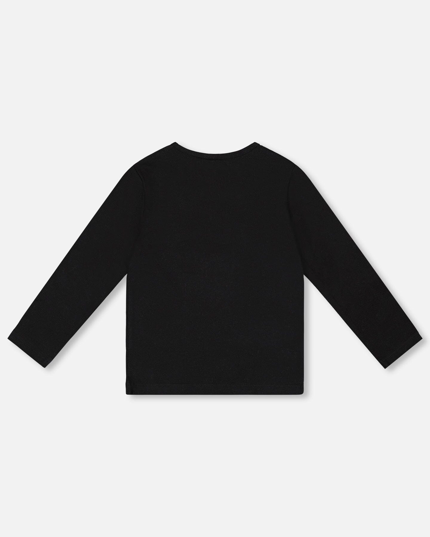 Organic Cotton T-Shirt Black With Dalmatian