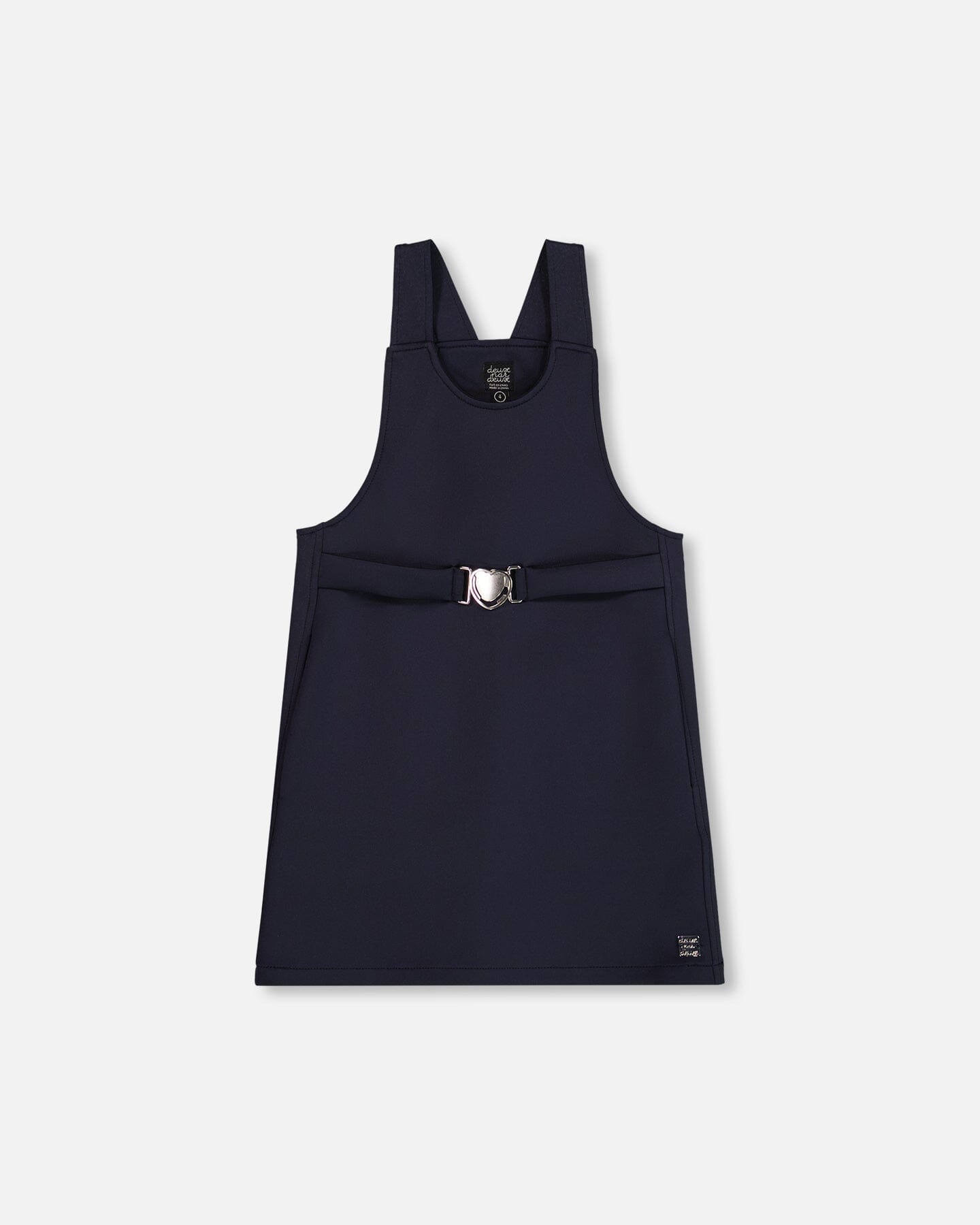 Milano Jumper Dress Navy Blue With Buckle Detail