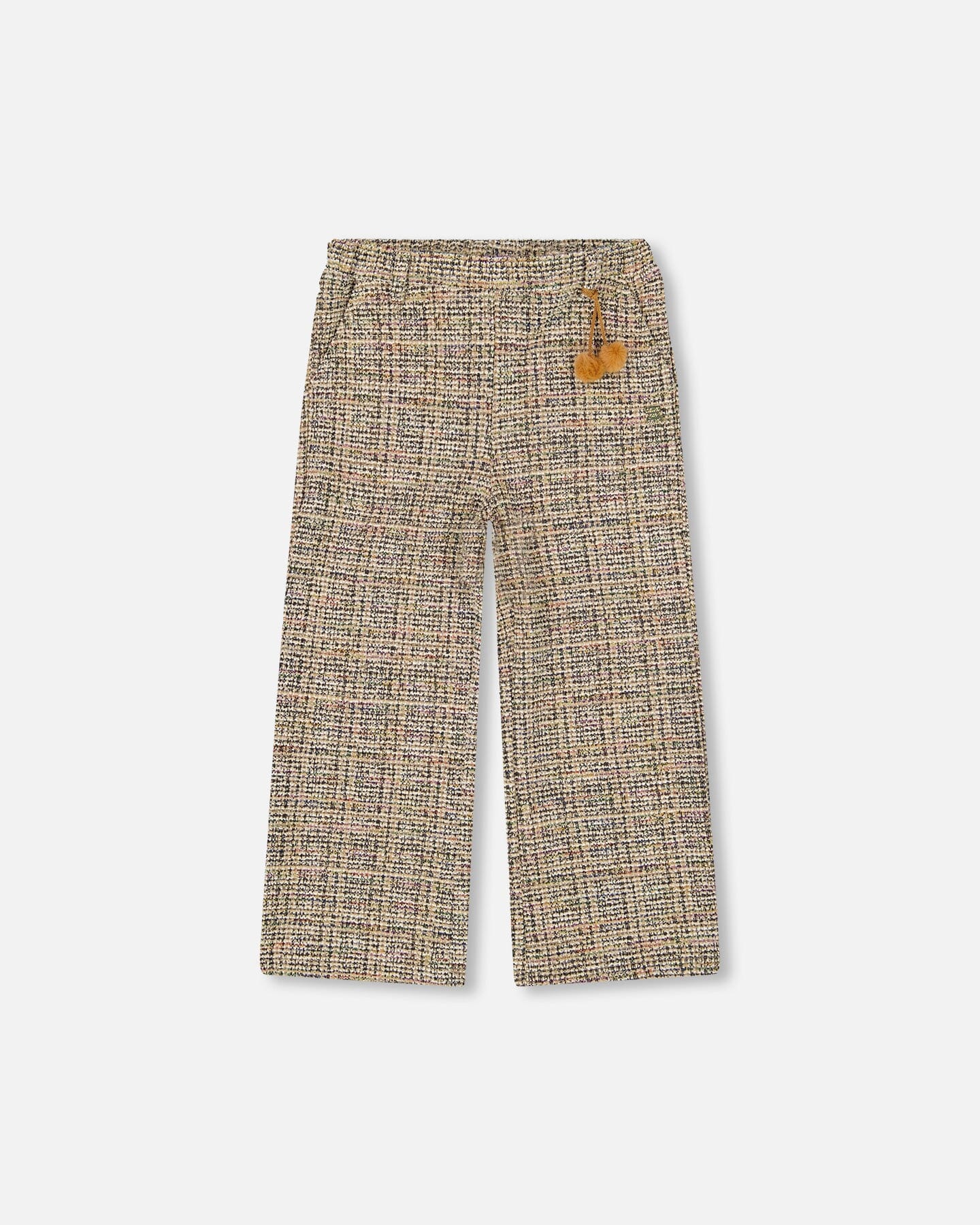Tweed Flare Pants Beige And Black