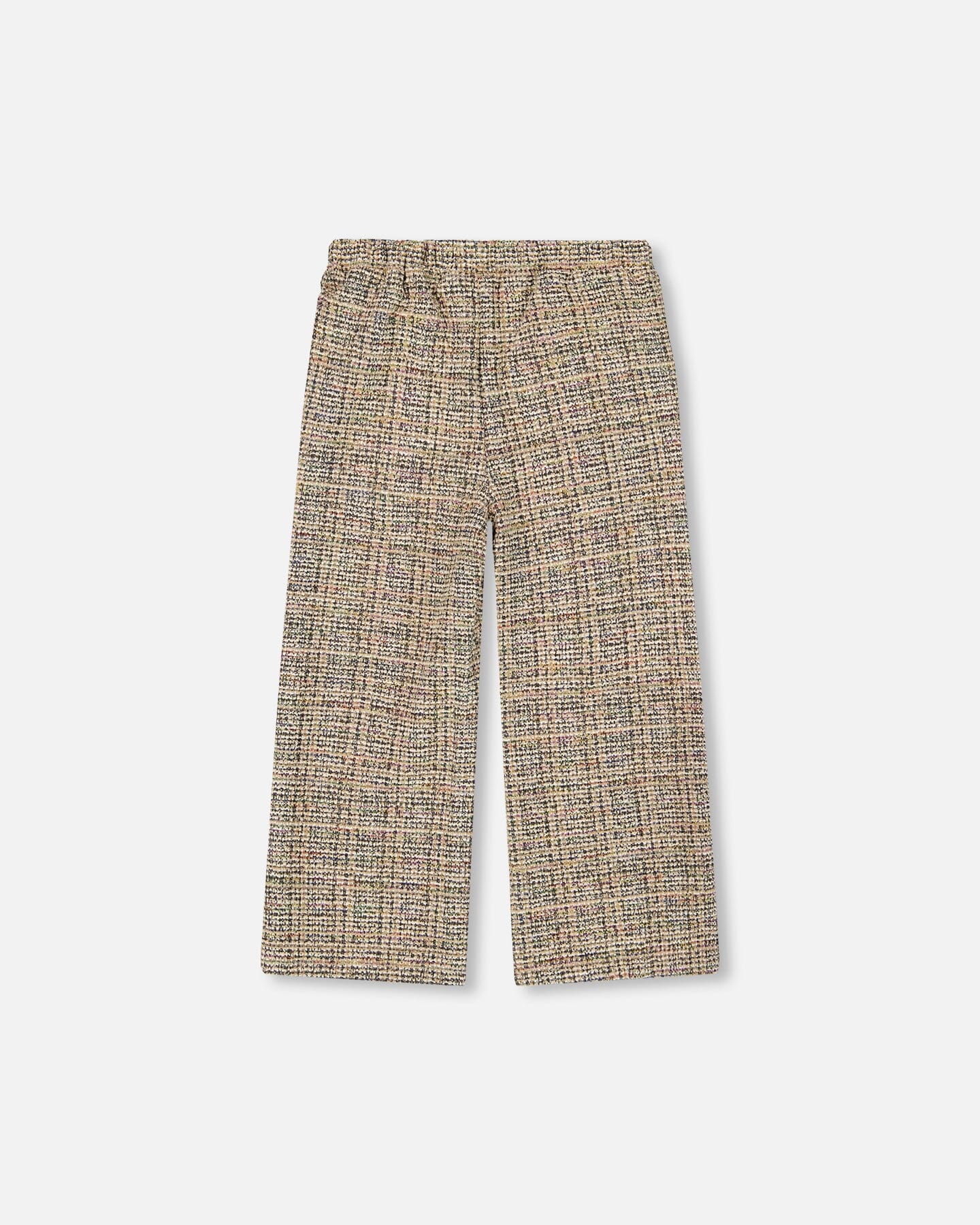 Tweed Flare Pants Beige And Black