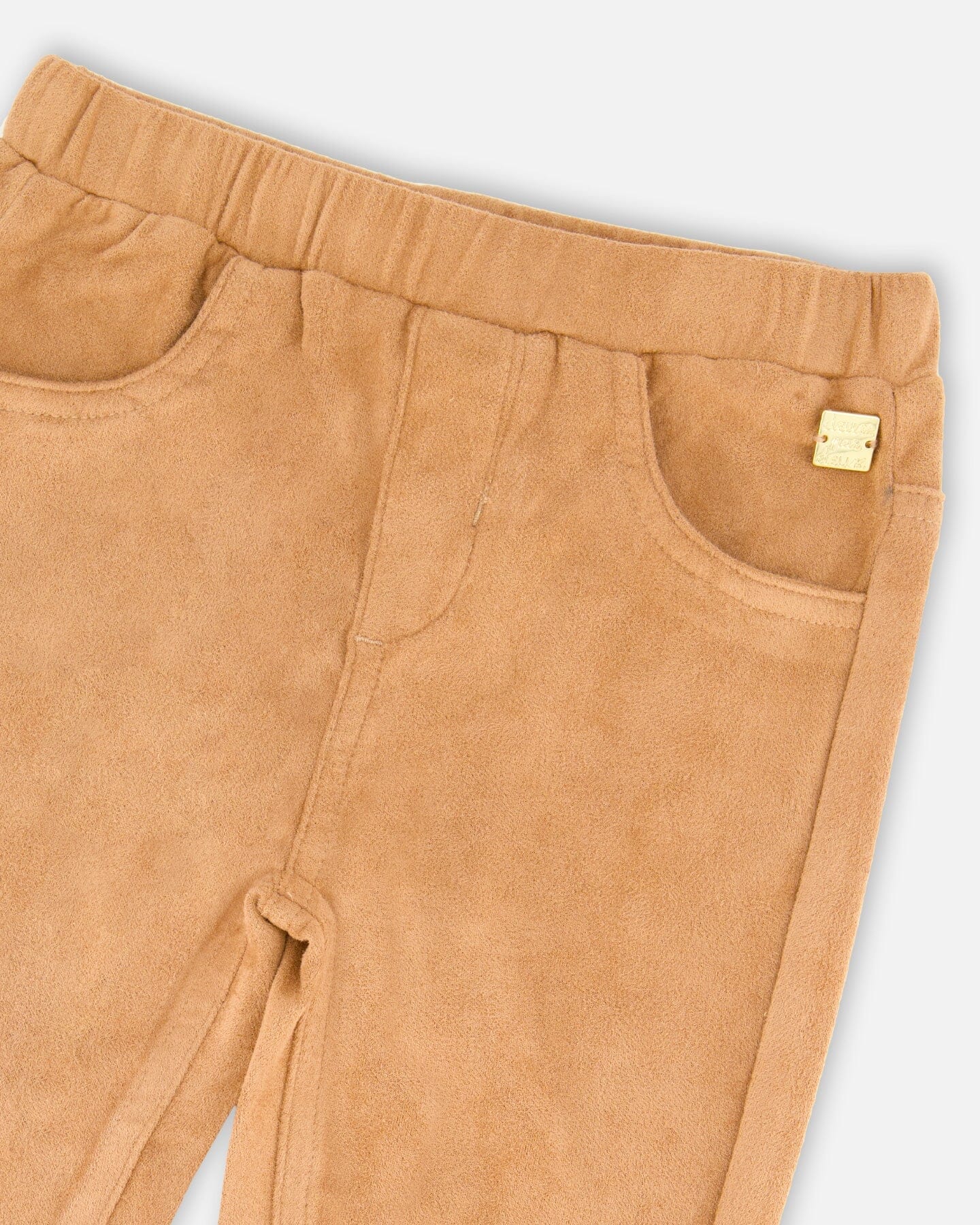 Stretch Suede Treggings Light Pecan Brown