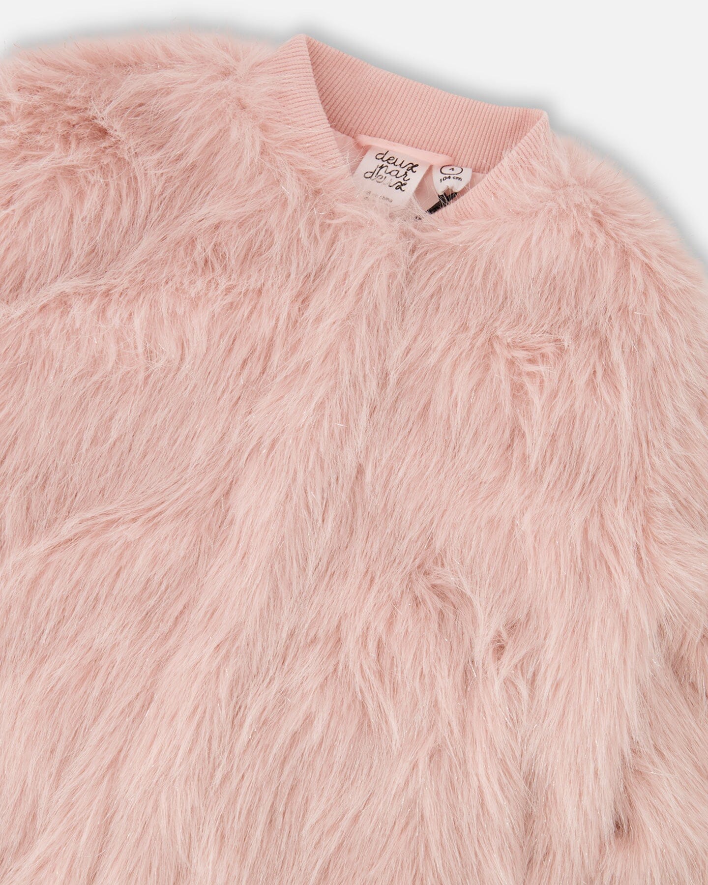 Short Faux Fur Coat Dusty Pink