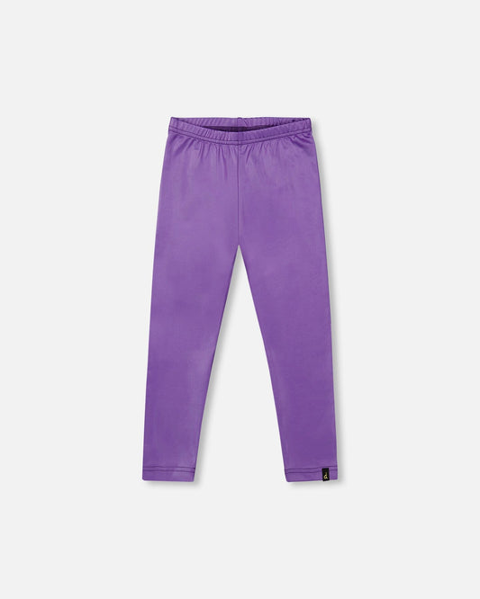 Shiny Stretch Leggings Purple