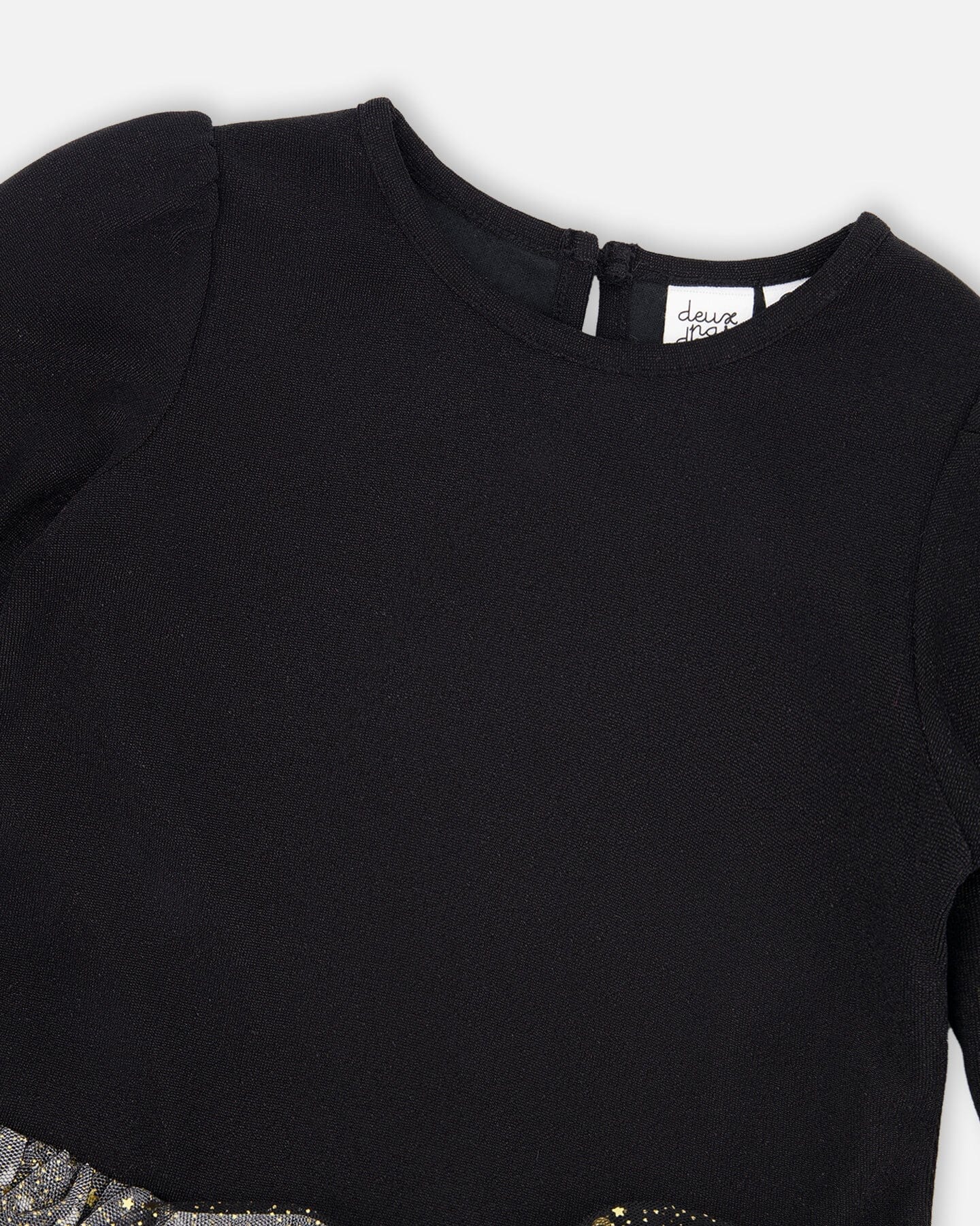 Glittering Mesh Skirt Party Dress Black