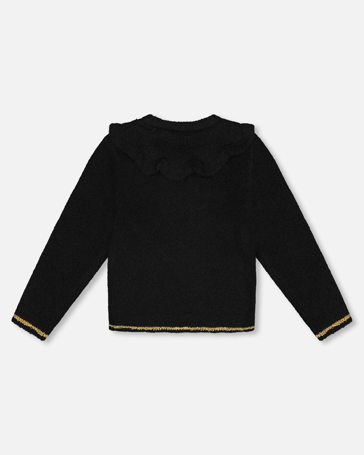 Knitted Cardigan With Rhinestones Black