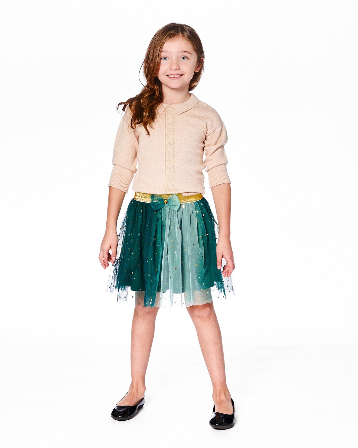 3/4 Sleeve Knitted Sweater Beige