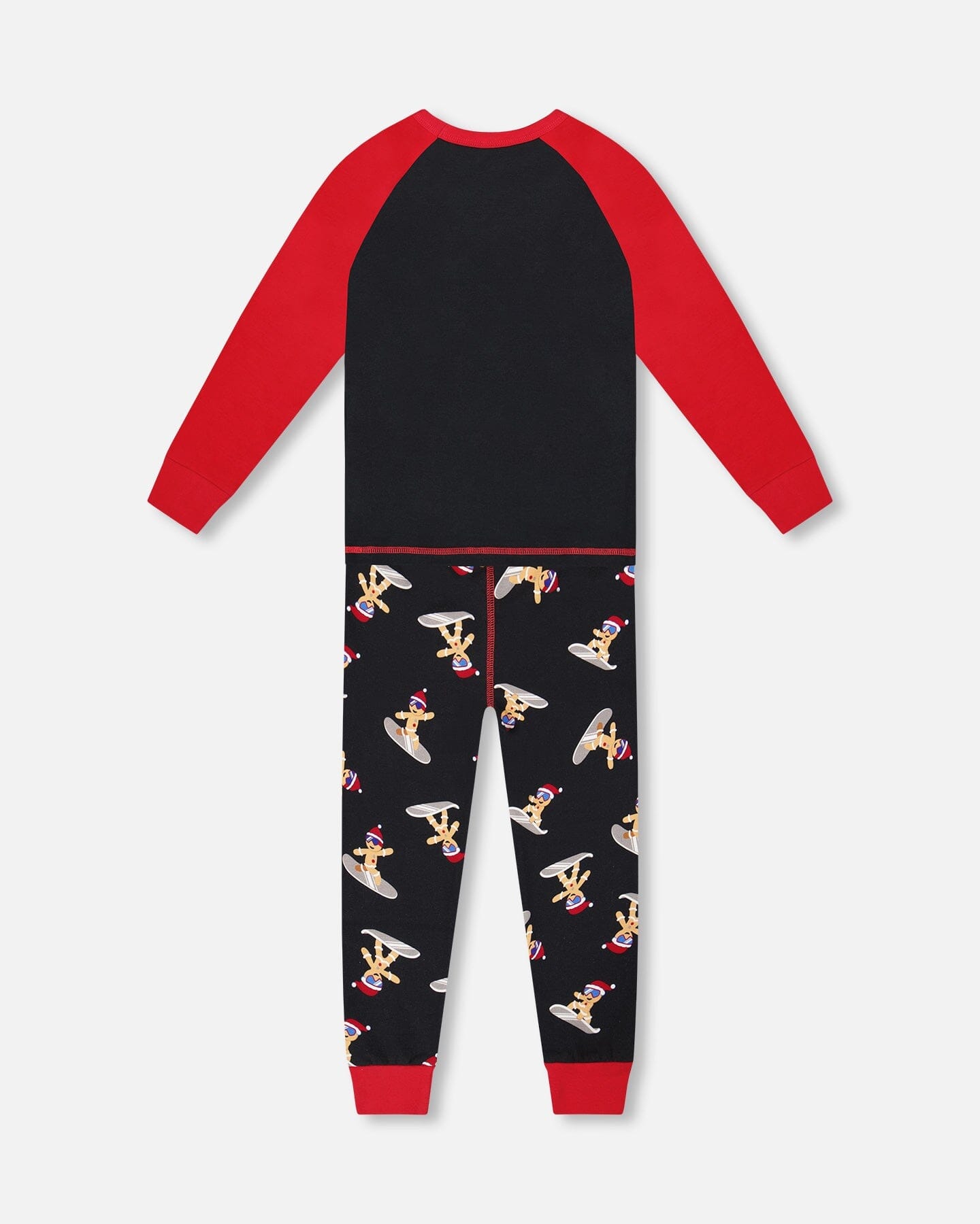Two-Piece Organic Cotton Pajama Set Black Cookie Print