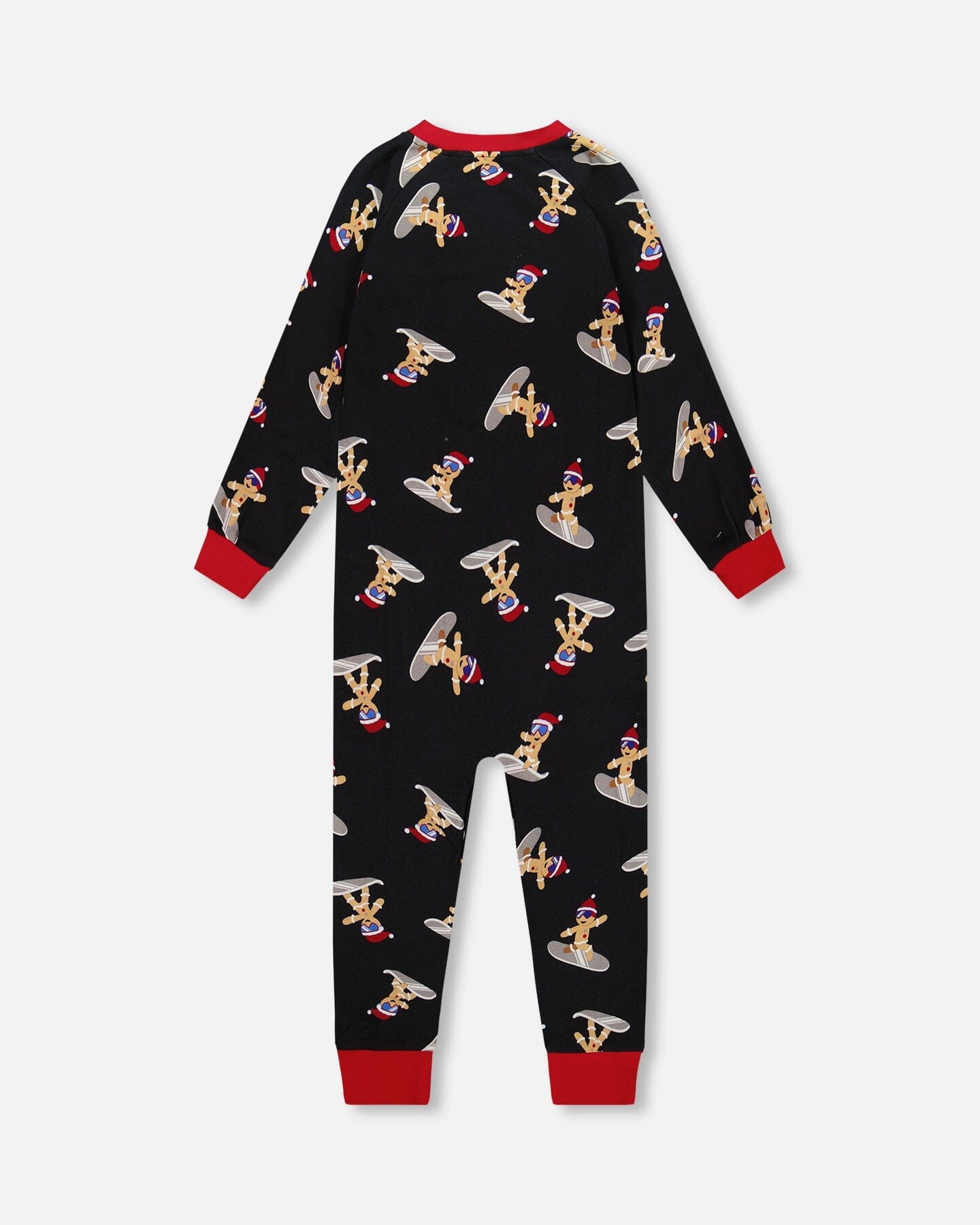Organic Cotton Interlock One-Piece Pajama Black Cookie Print