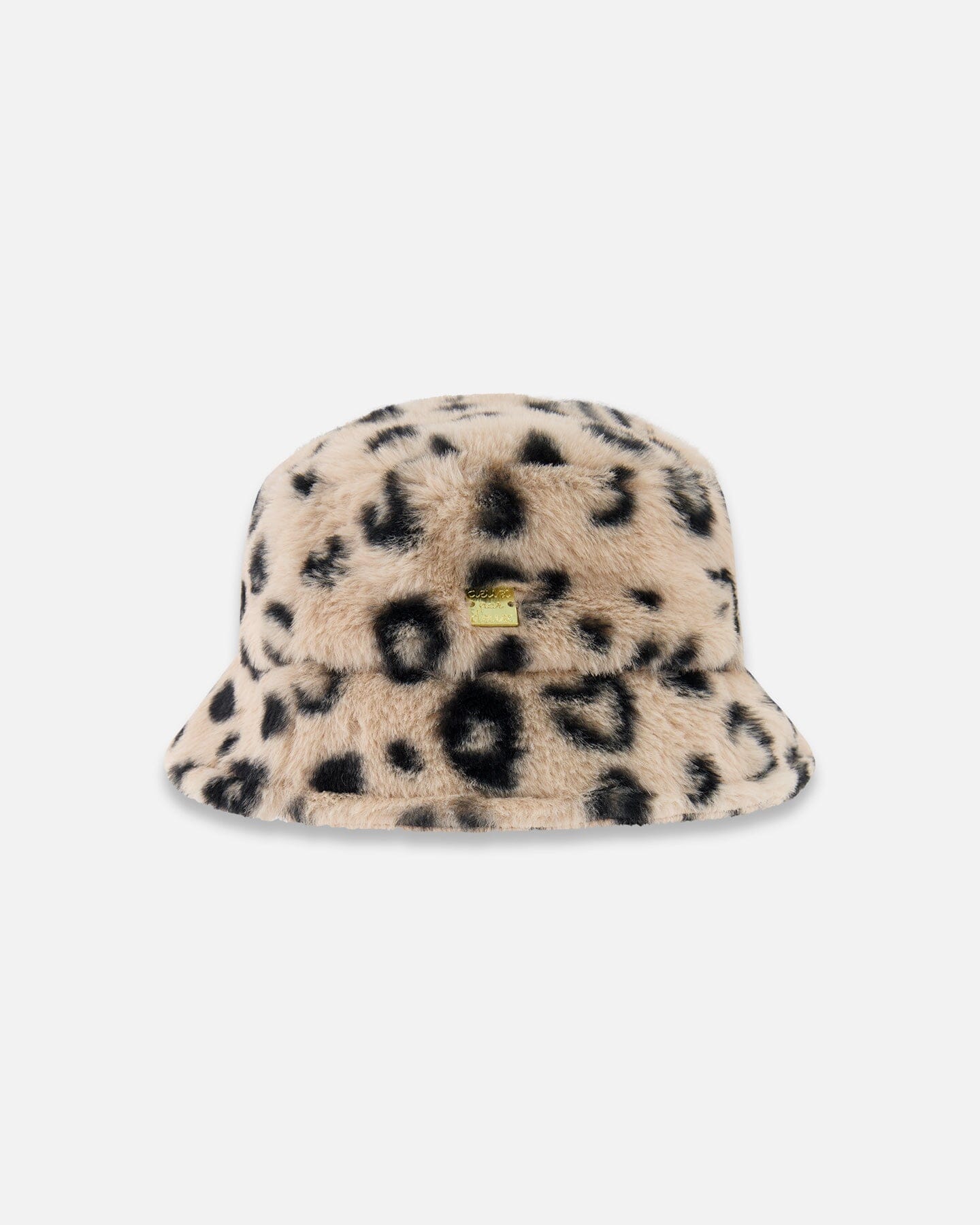 Printed Fake Fur Bucket Hat