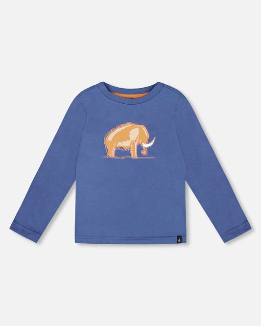 Organic Cotton Long Sleeve T-Shirt Blue