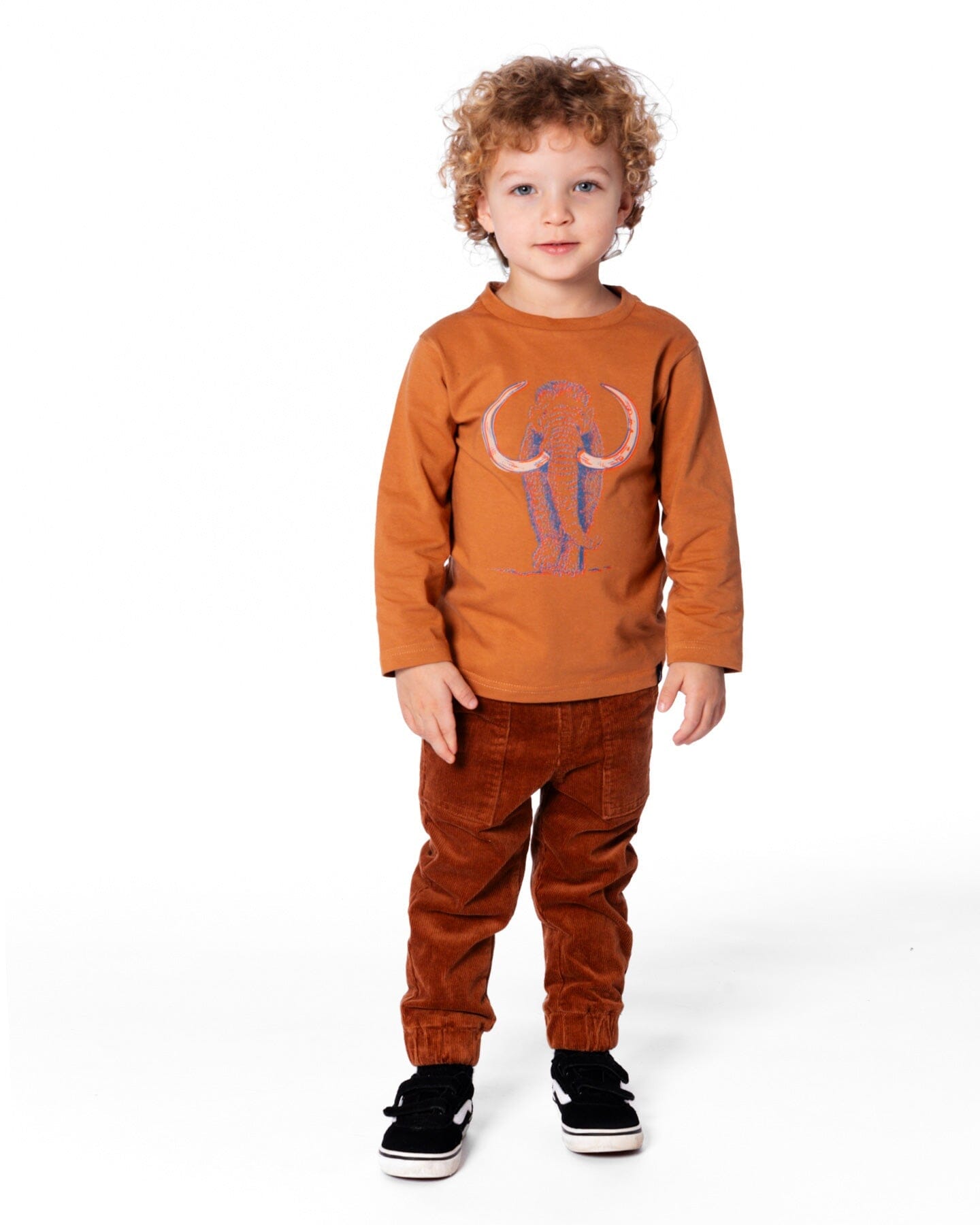 Organic Cotton Long Sleeve T-Shirt Cashew Brown