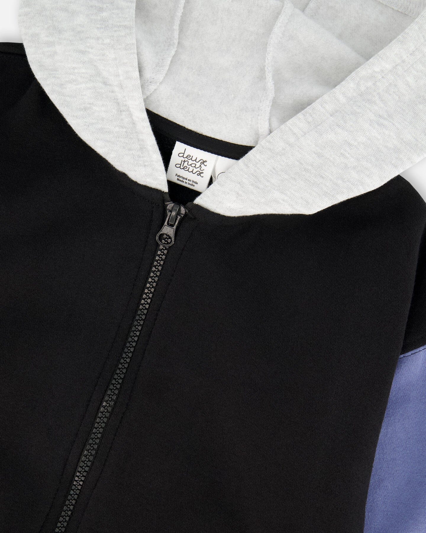 Full Zip Hooded Fleece Jacket Black