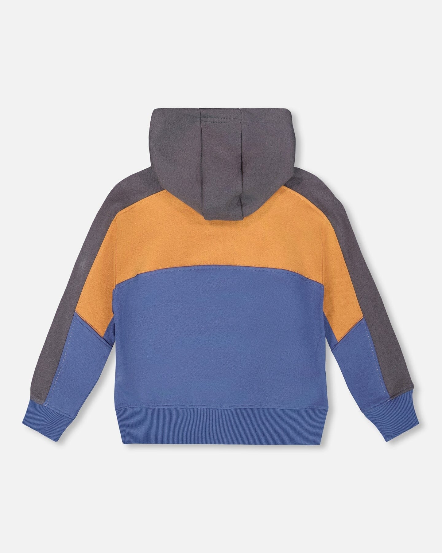 Full Zip Fleece Color Block Sweatshirt Blue