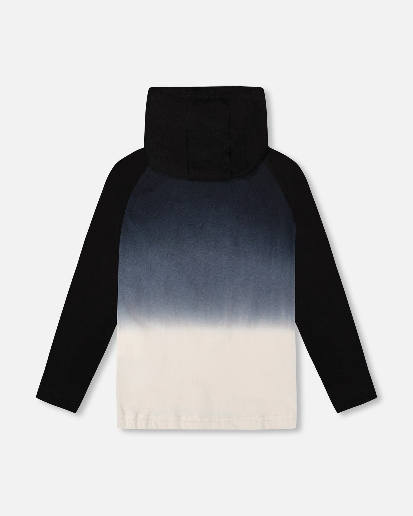 Organic Cotton Jersey Hooded Raglan Sleeve Tee Black