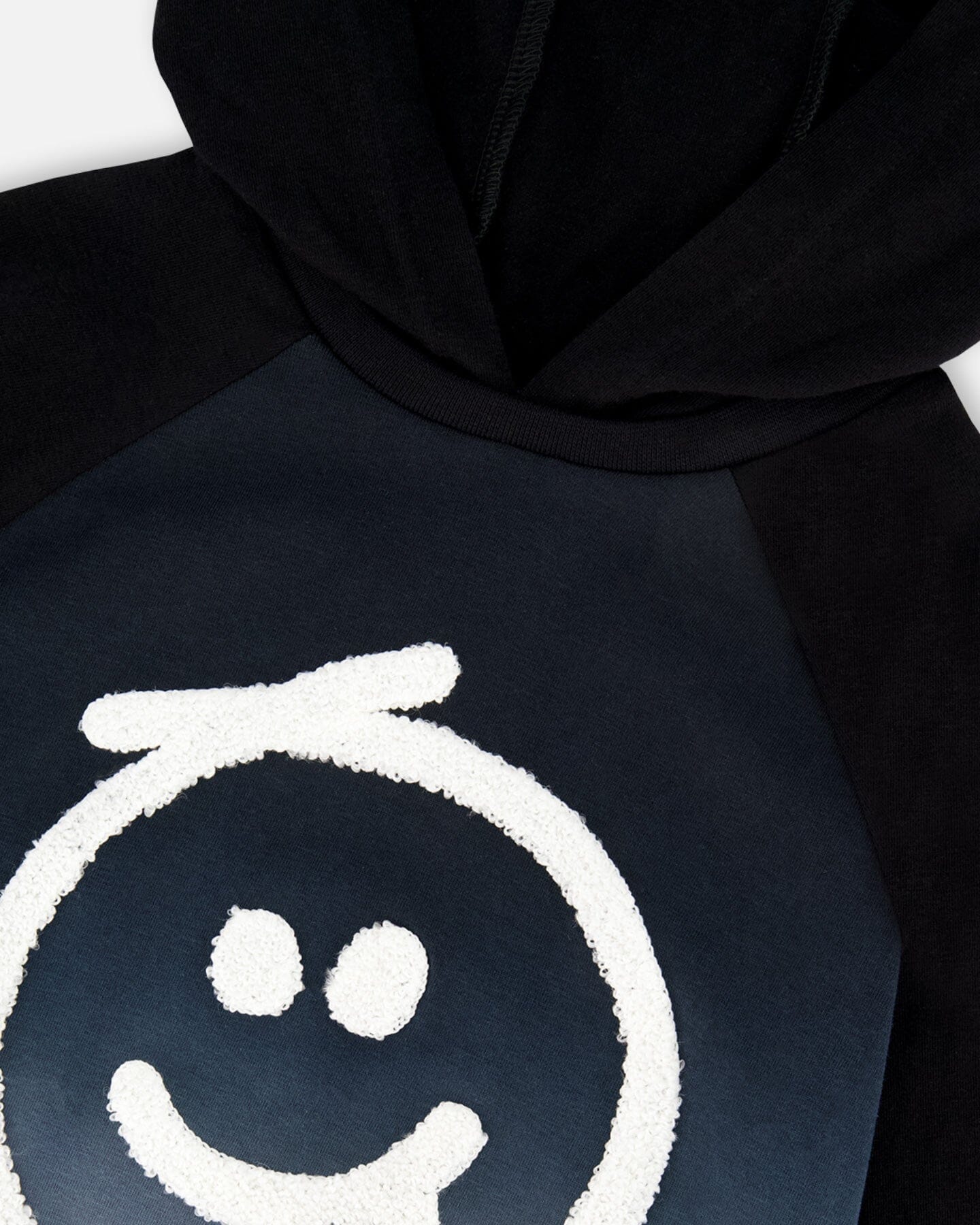 Organic Cotton Jersey Hooded Raglan Sleeve Tee Black