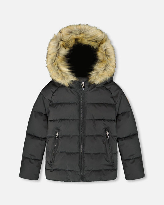 Puffy Winter Jacket Black