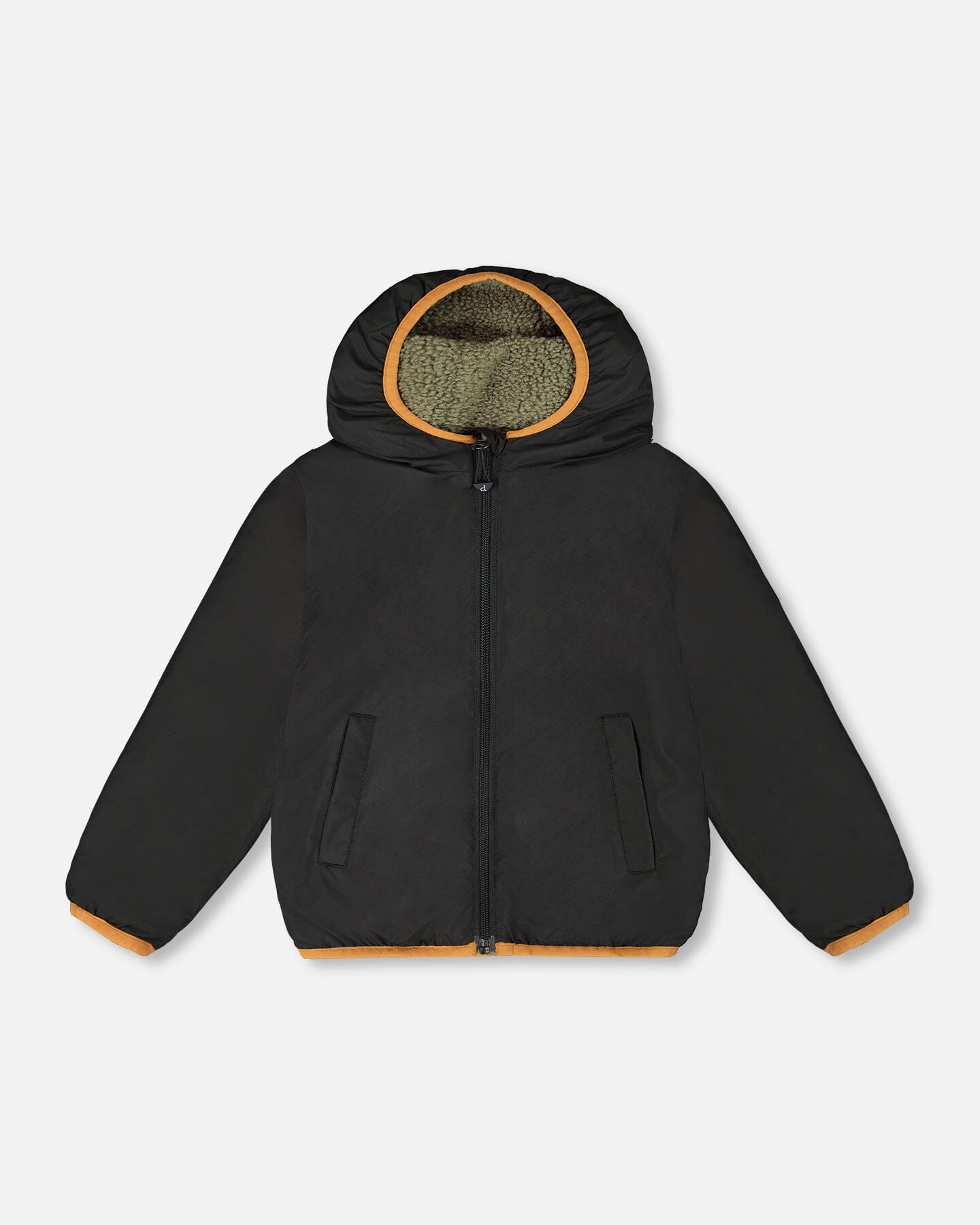 Reversible Mid-Season Sherpa Jacket Khaki