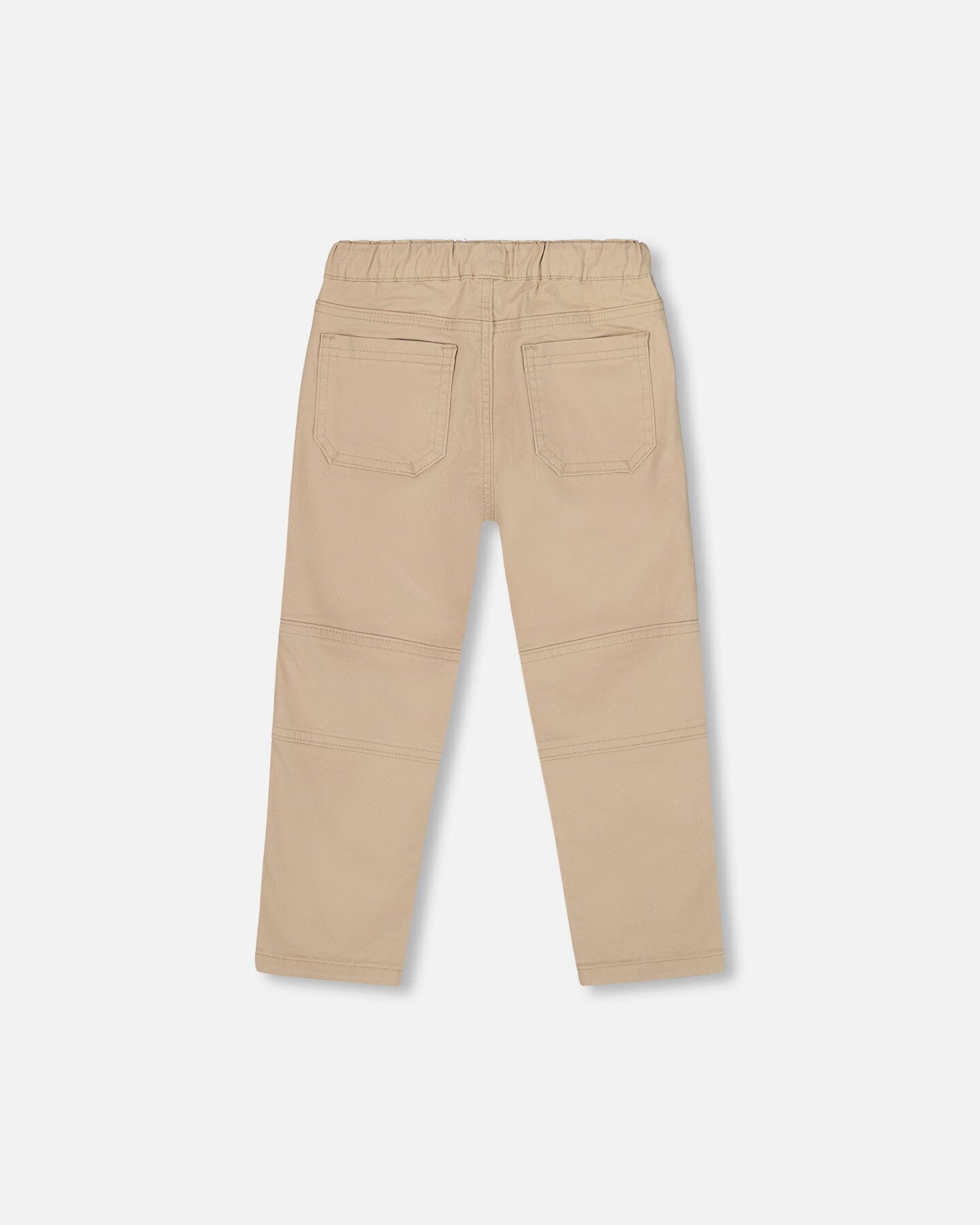Twill Jogger Pants With Patch Pockets In Beige