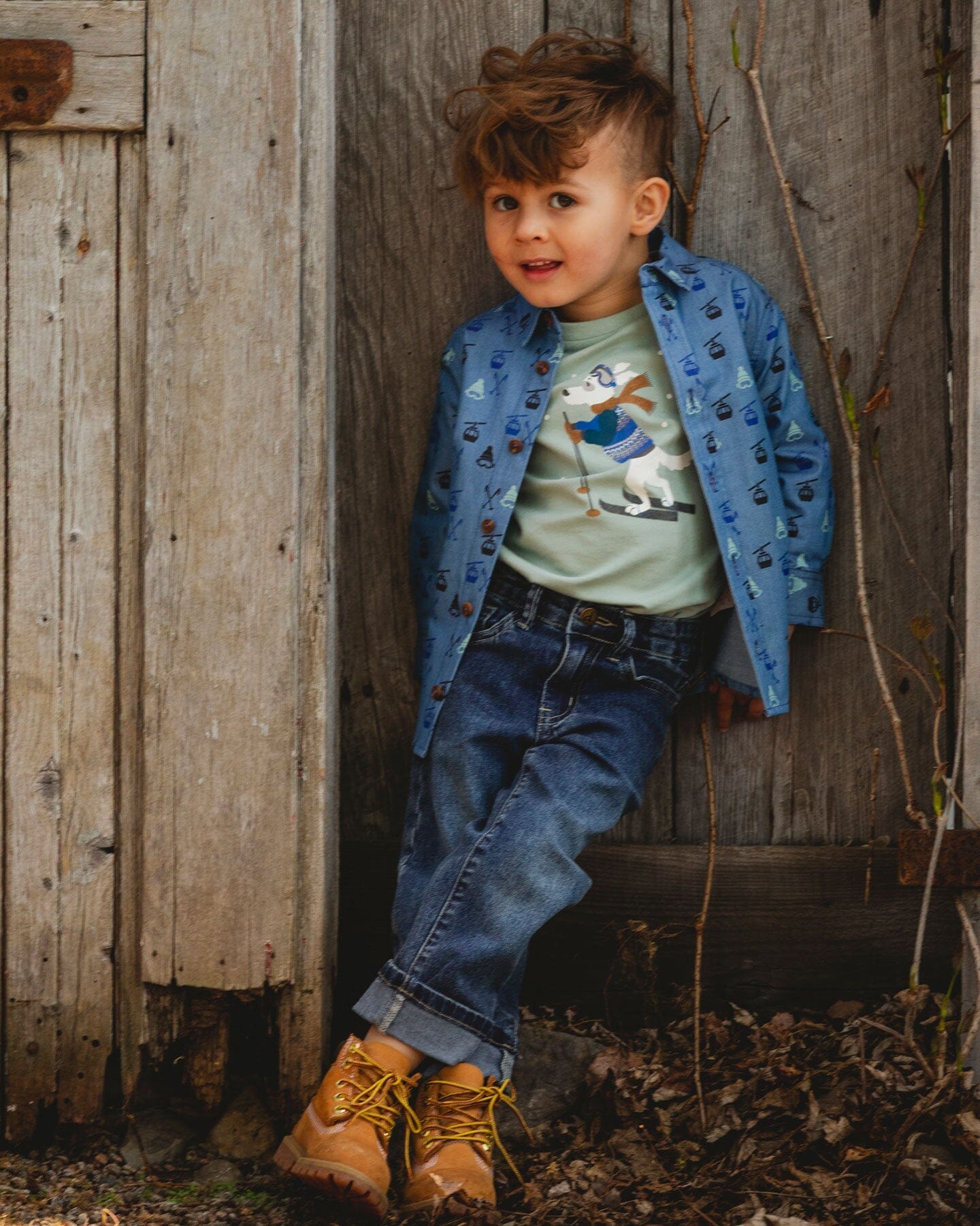 Stretch Jeans Dark Blue With Rolled Cuffs