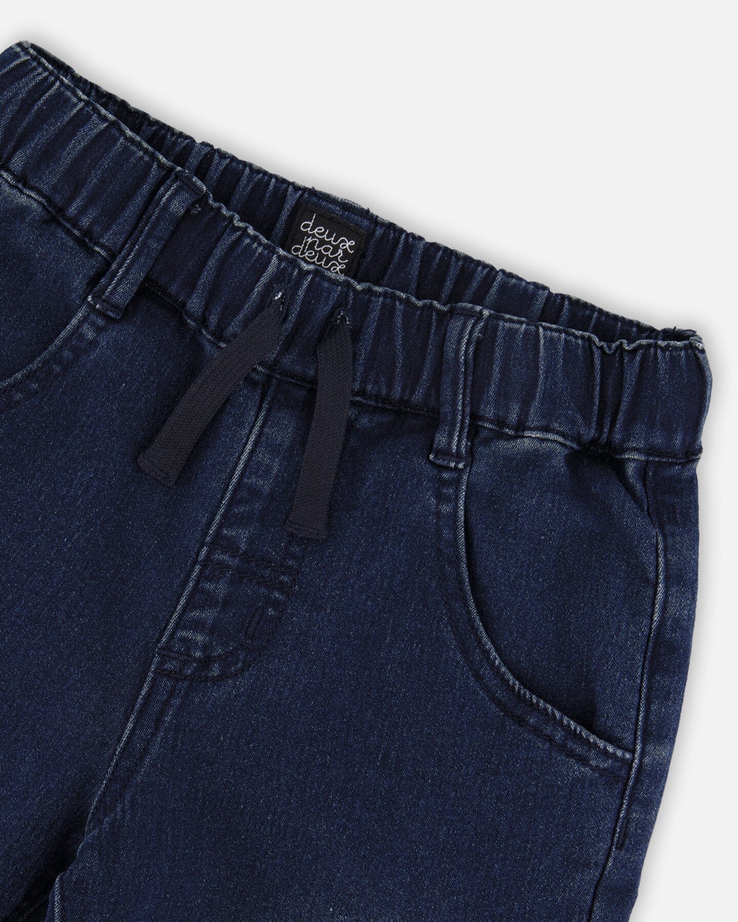 French Terry Jogger Pants Dark Blue Denim