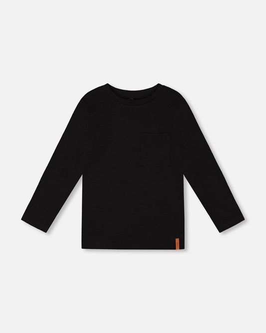 Organic Cotton Jersey Pocket T-Shirt Black