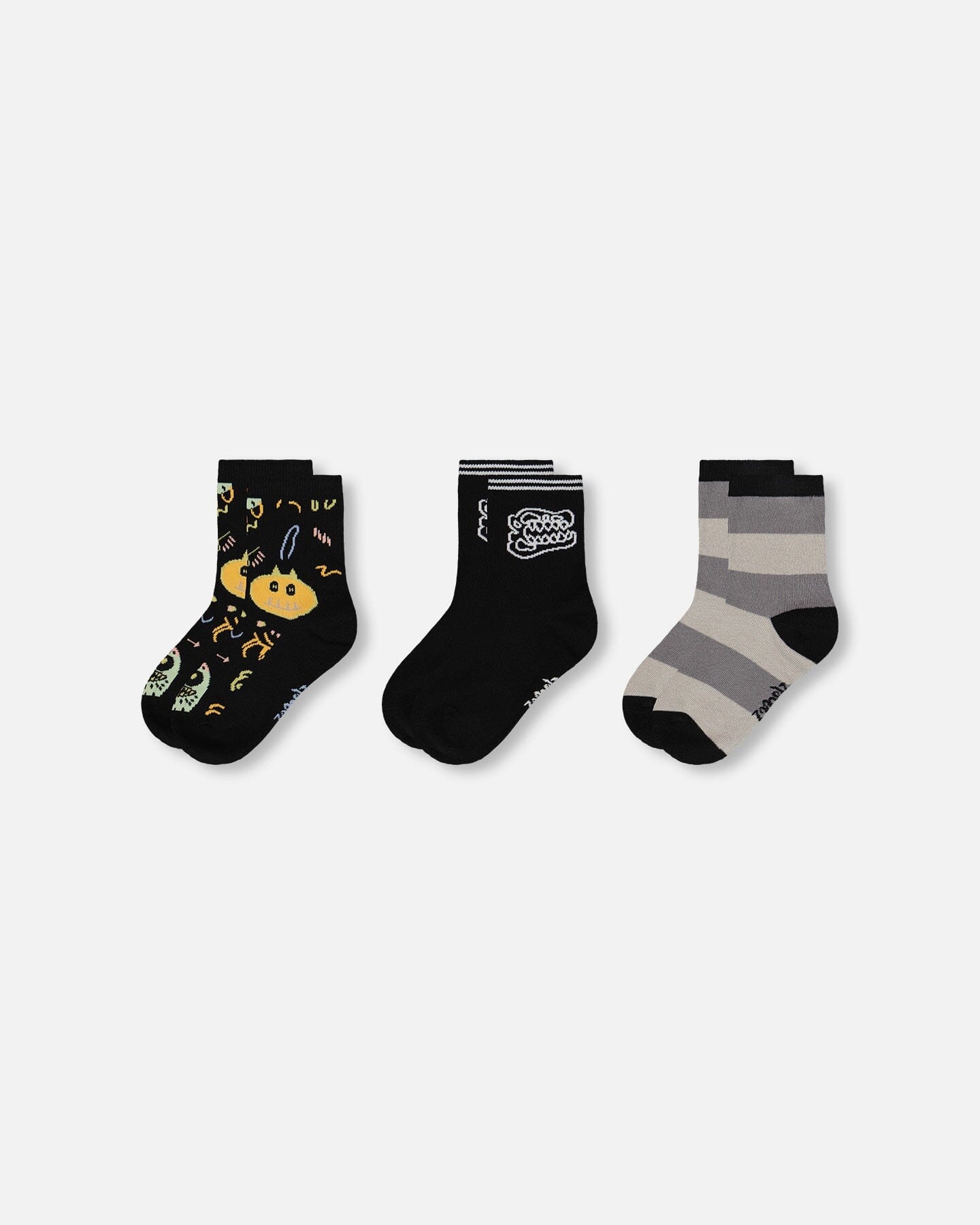 3-Pack Knit Socks Black