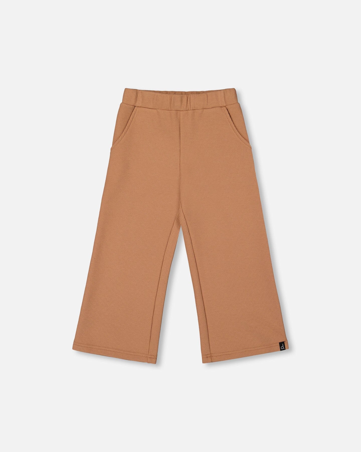 Waffle Flare Leg Pants Caramel Brown