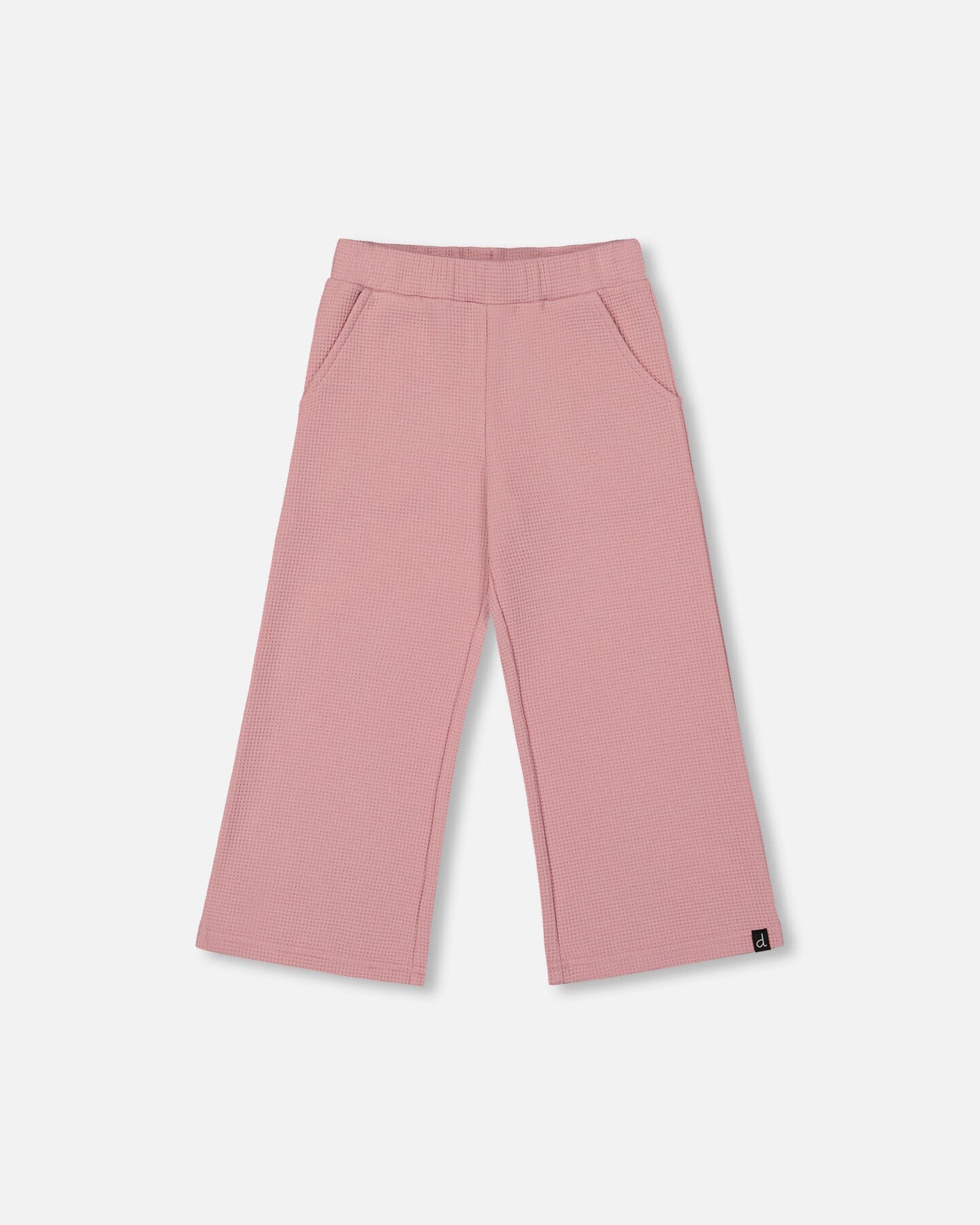 Waffle Flare Leg Pants Dusty Pink
